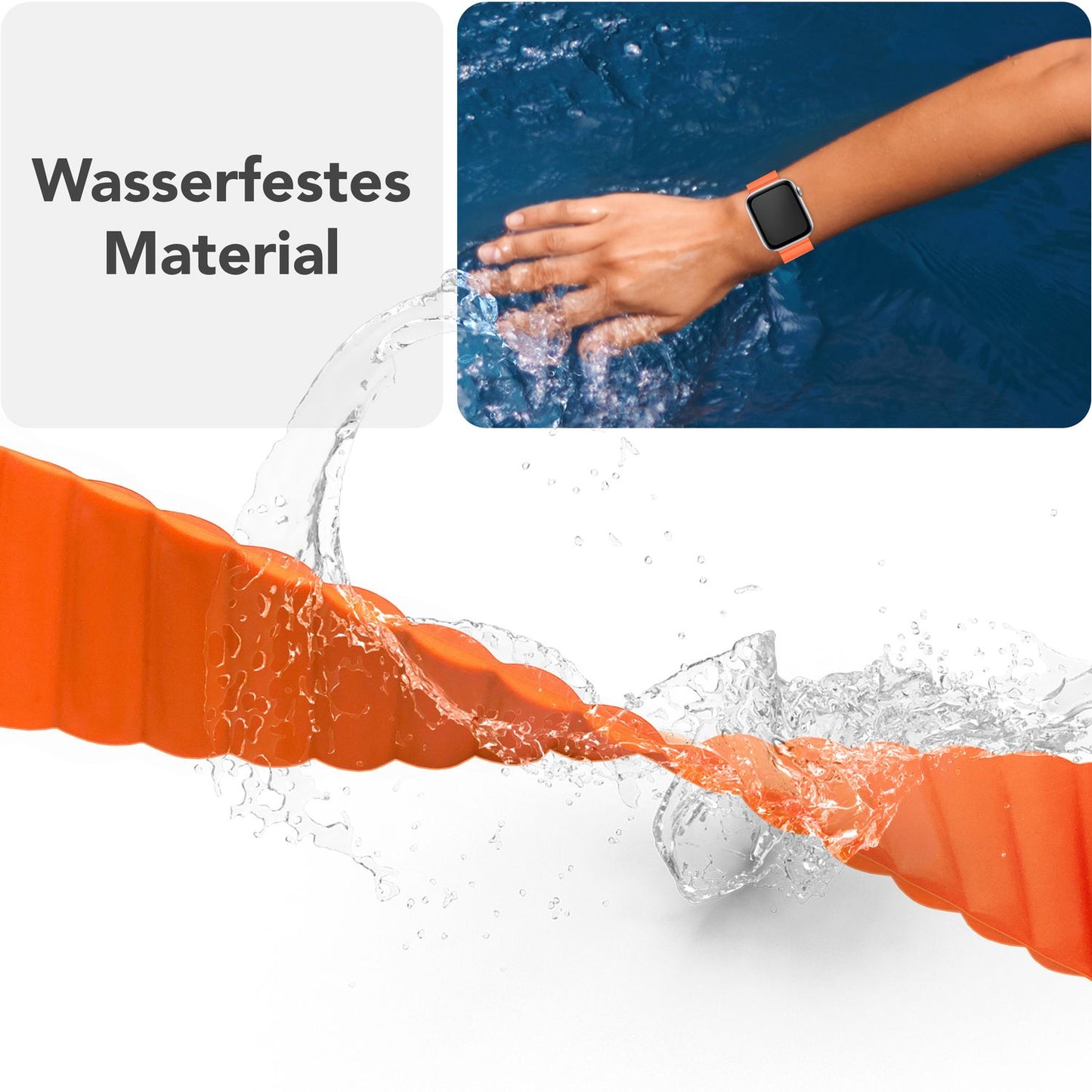 NALIA Core Band fyrir Apple Watch Ultra/SE/10/9/8/7/6/5/4/3/2/1, kassastærð 42/44/45/46/49 mm, öndunarhæft sílikon segulmagnað íþróttaband með rifinni hönnun