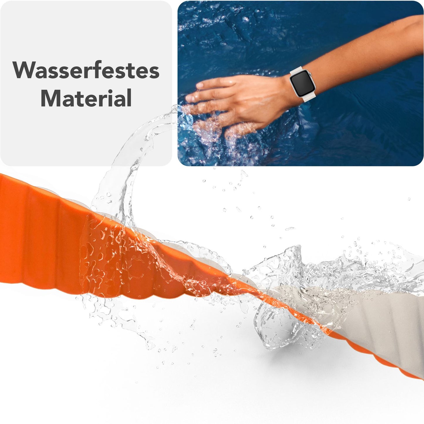 NALIA Core Band fyrir Apple Watch Ultra/SE/10/9/8/7/6/5/4/3/2/1, kassastærð 42/44/45/46/49 mm, öndunarhæft sílikon segulmagnað íþróttaband með rifinni hönnun