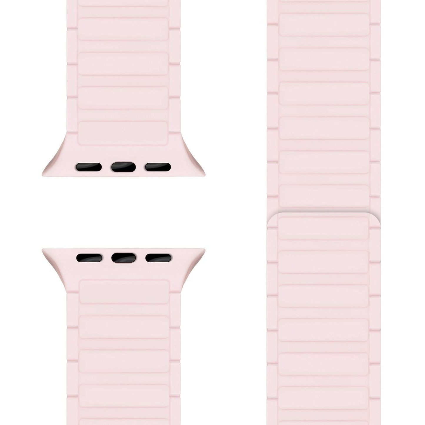 NALIA Nexus Band for Apple Watch SE/10/9/8/7/6/5/4/3/2/1, Case Size 38/40/41/42mm, Magnetic Silicone Loop Sport Band with Wave Texture