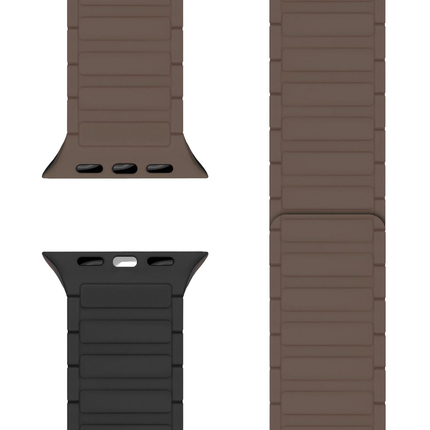 NALIA Nexus Band for Apple Watch SE/10/9/8/7/6/5/4/3/2/1, Case Size 38/40/41/42mm, Magnetic Silicone Loop Sport Band with Wave Texture