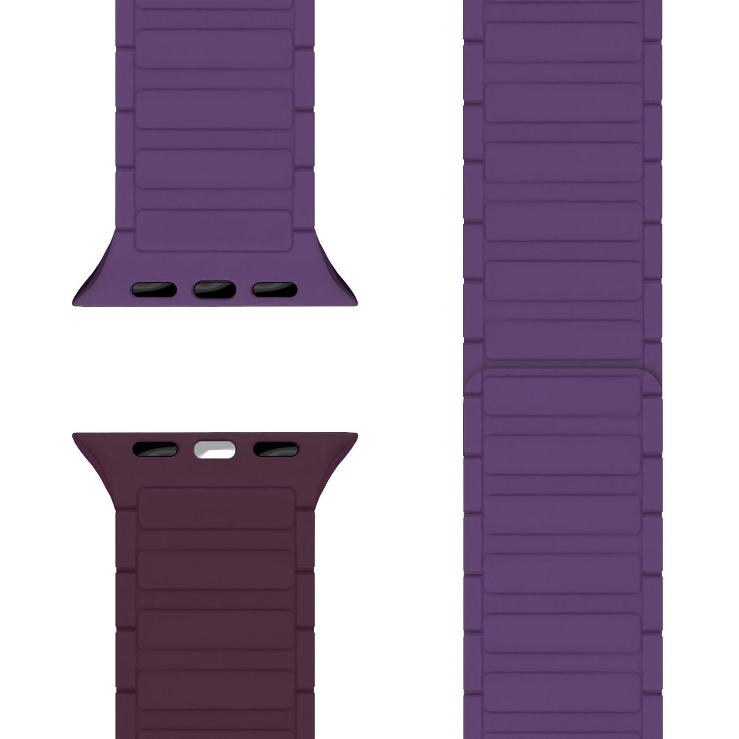 NALIA Nexus Band for Apple Watch SE/10/9/8/7/6/5/4/3/2/1, Case Size 38/40/41/42mm, Magnetic Silicone Loop Sport Band with Wave Texture