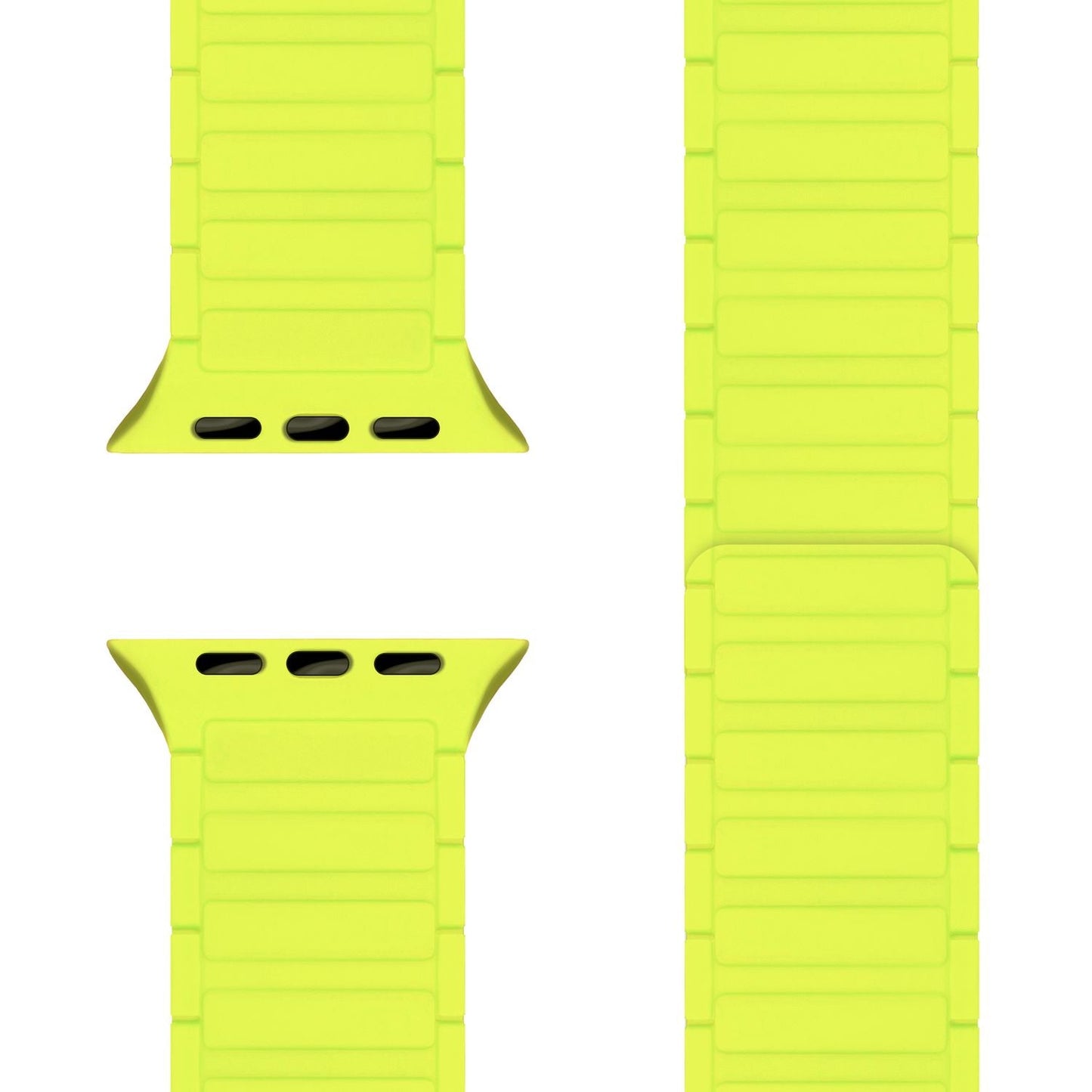 NALIA Nexus ól fyrir Apple Watch Ultra/SE/10/9/8/7/6/5/4/3/2/1, kassastærð 42/44/45/46/49 mm, segulmagnað sílikonlykkjuól með bylgjuáferð