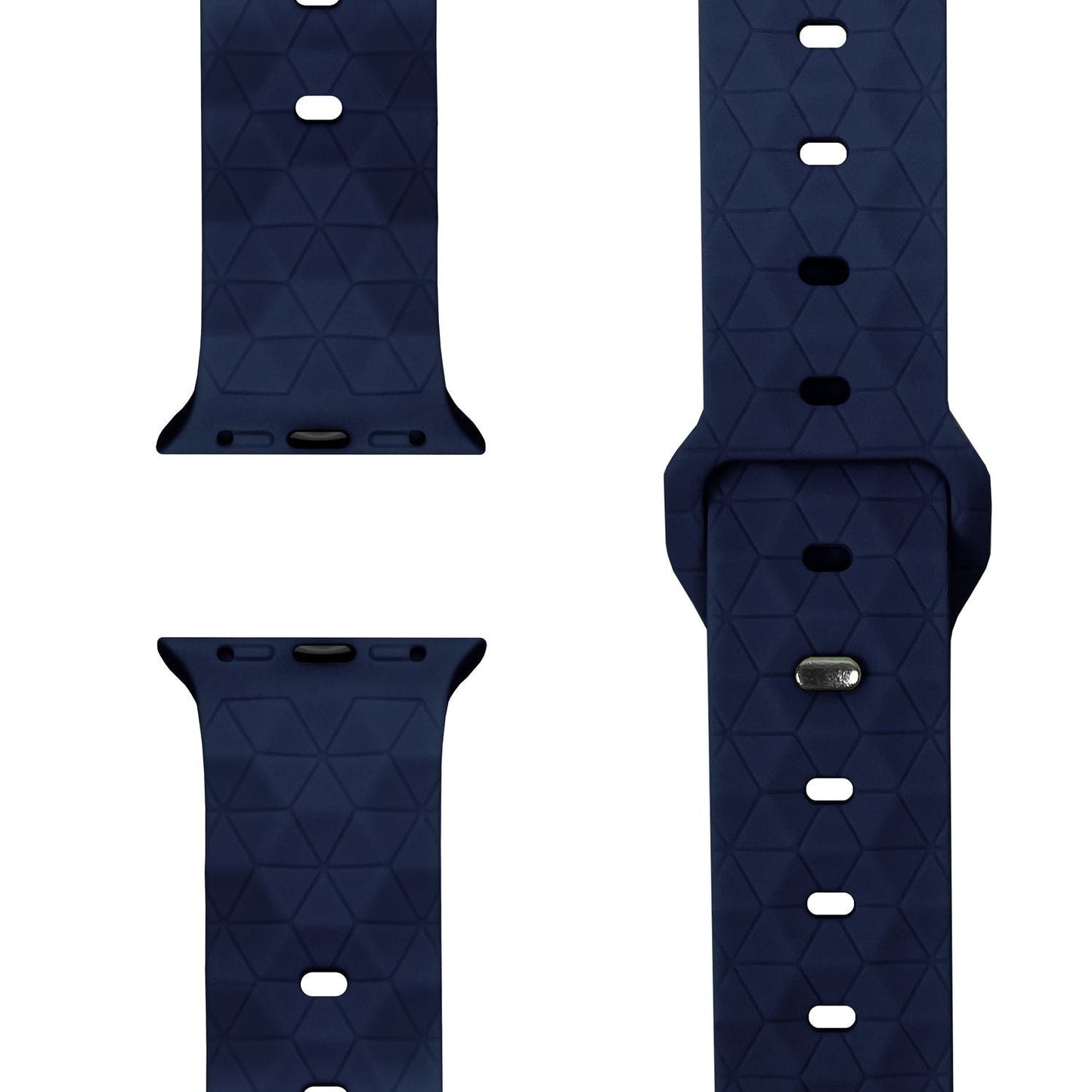 NALIA Hexion ól fyrir Apple Watch seríuna SE/10/9/8/7/6/5/4/3/2/1, kassastærð 38/40/41/42 mm, sportól með sílikonlykkju, smellupinna og sexhyrningslaga hönnun.