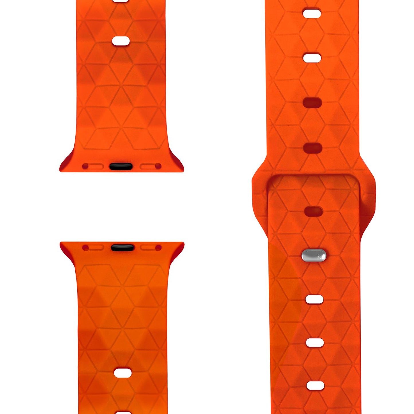 NALIA Hexion ól fyrir Apple Watch seríuna SE/10/9/8/7/6/5/4/3/2/1, kassastærð 38/40/41/42 mm, sportól með sílikonlykkju, smellupinna og sexhyrningslaga hönnun.