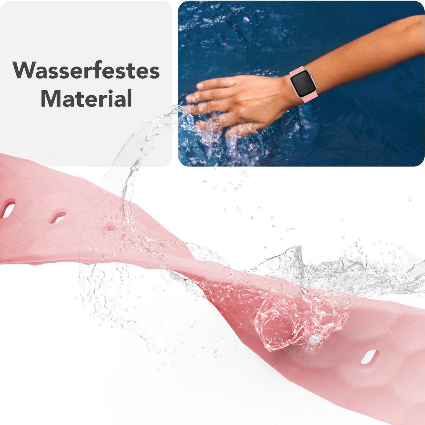 NALIA Hexion ól fyrir Apple Watch seríuna SE/10/9/8/7/6/5/4/3/2/1, kassastærð 38/40/41/42 mm, sportól með sílikonlykkju, smellupinna og sexhyrningslaga hönnun.