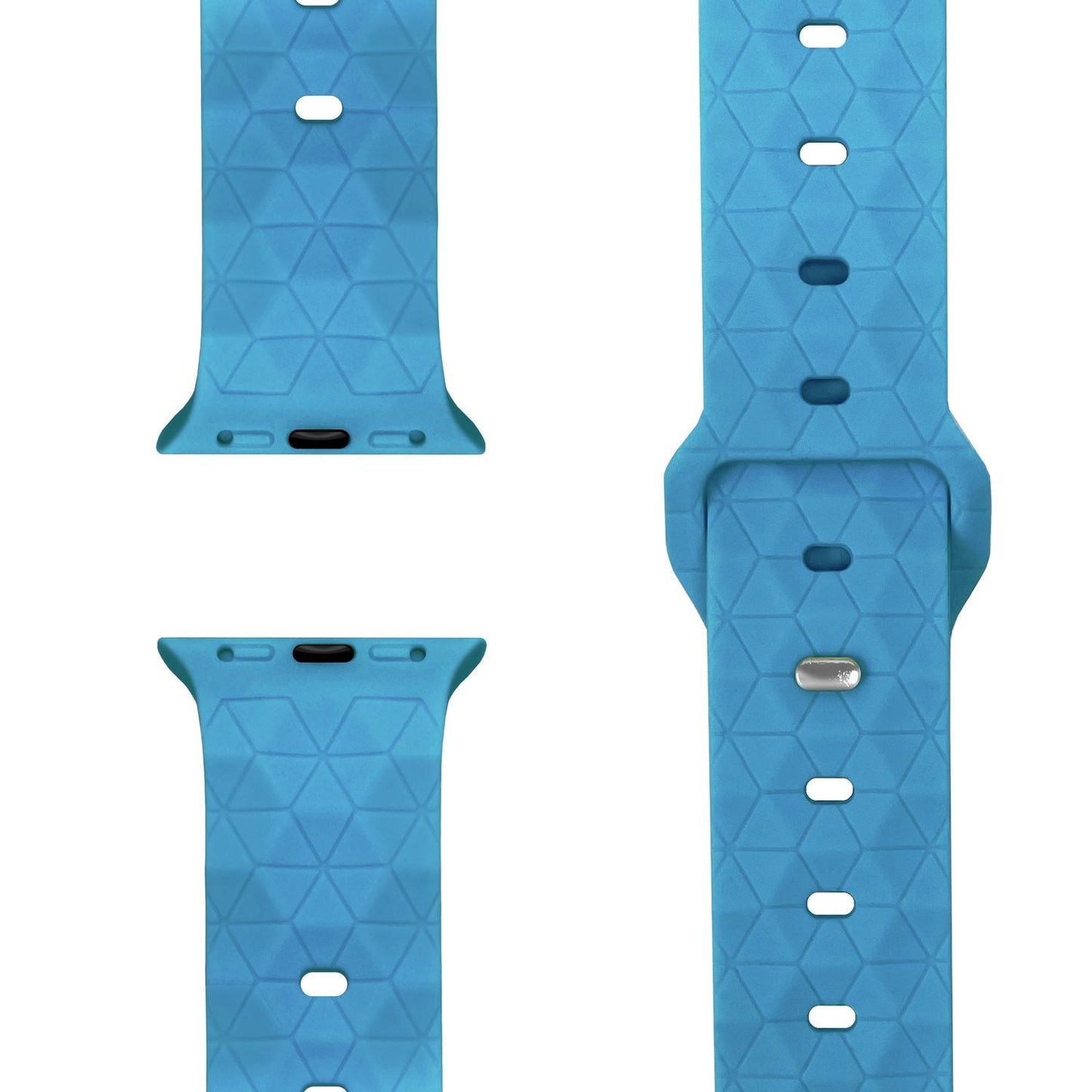 NALIA Hexion ól fyrir Apple Watch seríuna SE/10/9/8/7/6/5/4/3/2/1, kassastærð 38/40/41/42 mm, sportól með sílikonlykkju, smellupinna og sexhyrningslaga hönnun.