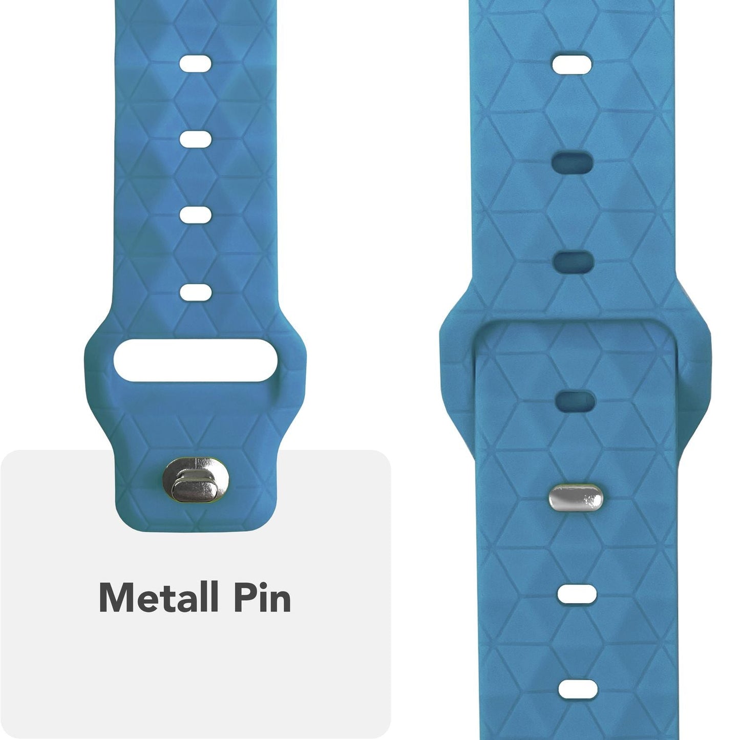 NALIA Hexion ól fyrir Apple Watch seríuna SE/10/9/8/7/6/5/4/3/2/1, kassastærð 38/40/41/42 mm, sportól með sílikonlykkju, smellupinna og sexhyrningslaga hönnun.