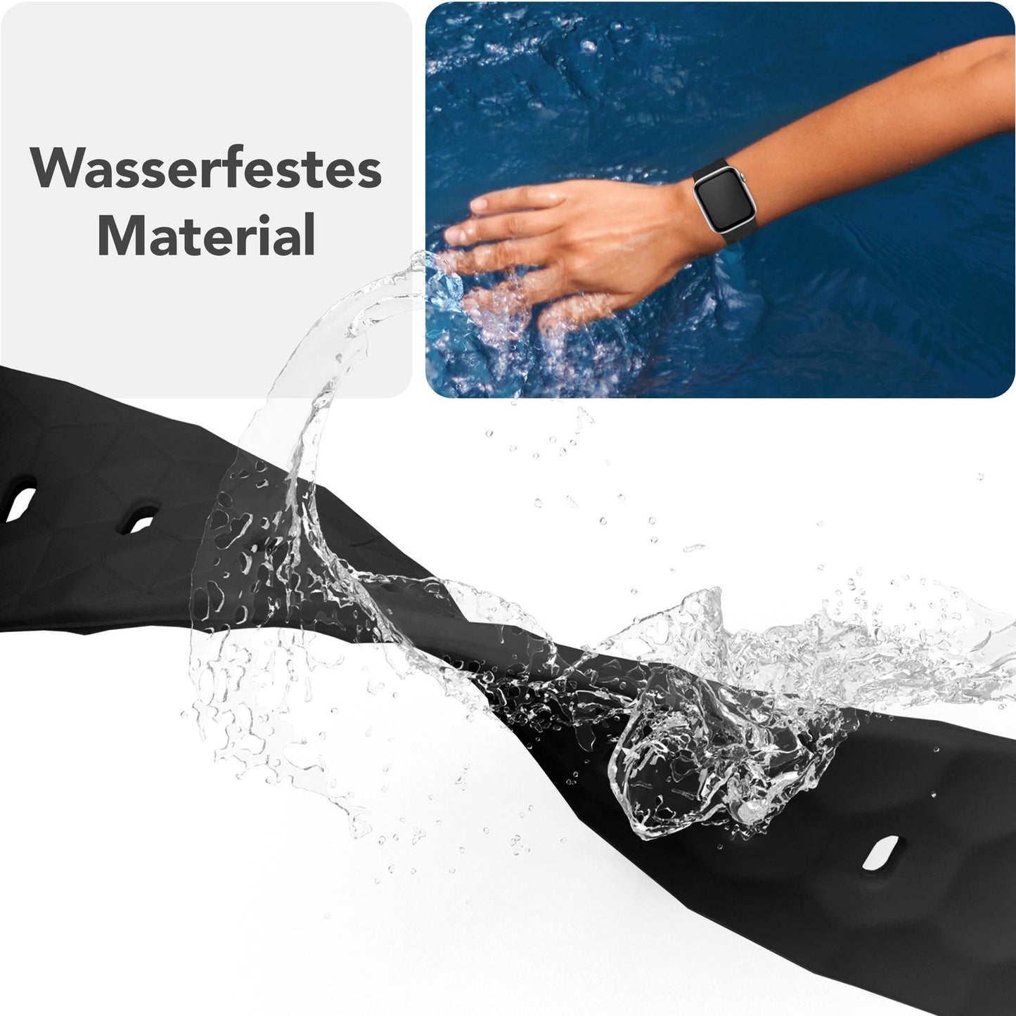 NALIA Hexion ól fyrir Apple Watch seríuna SE/10/9/8/7/6/5/4/3/2/1, kassastærð 38/40/41/42 mm, sportól með sílikonlykkju, smellupinna og sexhyrningslaga hönnun.