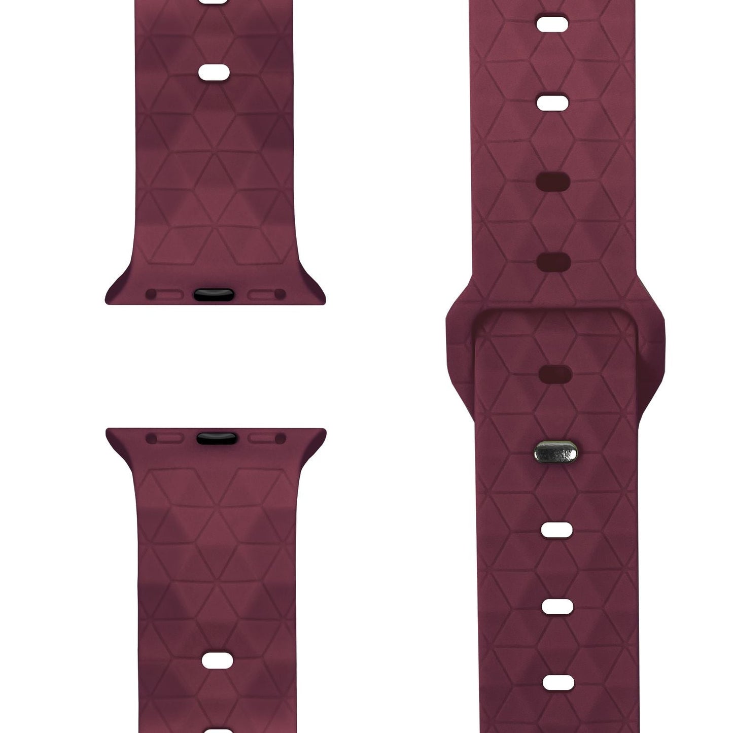 NALIA Hexion ól fyrir Apple Watch seríuna SE/10/9/8/7/6/5/4/3/2/1, kassastærð 38/40/41/42 mm, sportól með sílikonlykkju, smellupinna og sexhyrningslaga hönnun.