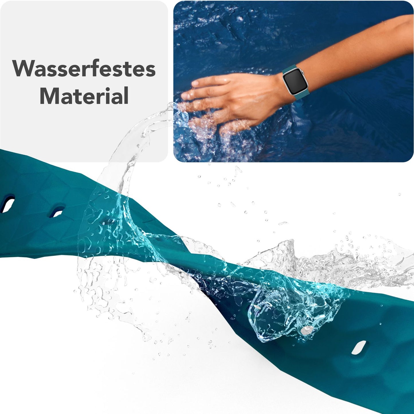 NALIA Hexion ól fyrir Apple Watch Series Ultra/SE/10/9/8/7/6/5/4/3/2/1, kassastærð 42/44/45/46/49 mm, sílikonlykkjuól með smellupinna og sexhyrningslaga hönnun.