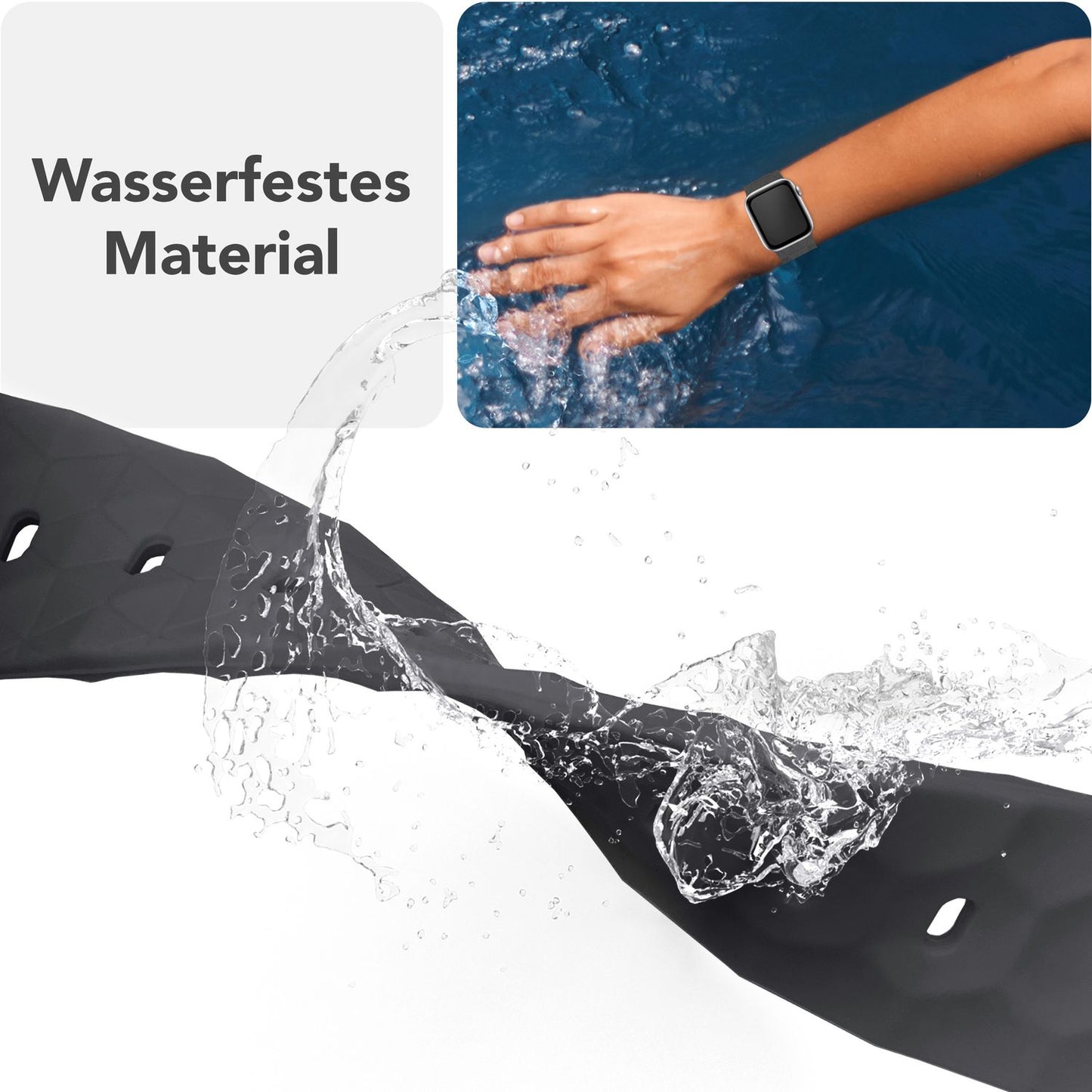 NALIA Hexion ól fyrir Apple Watch Series Ultra/SE/10/9/8/7/6/5/4/3/2/1, kassastærð 42/44/45/46/49 mm, sílikonlykkjuól með smellupinna og sexhyrningslaga hönnun.