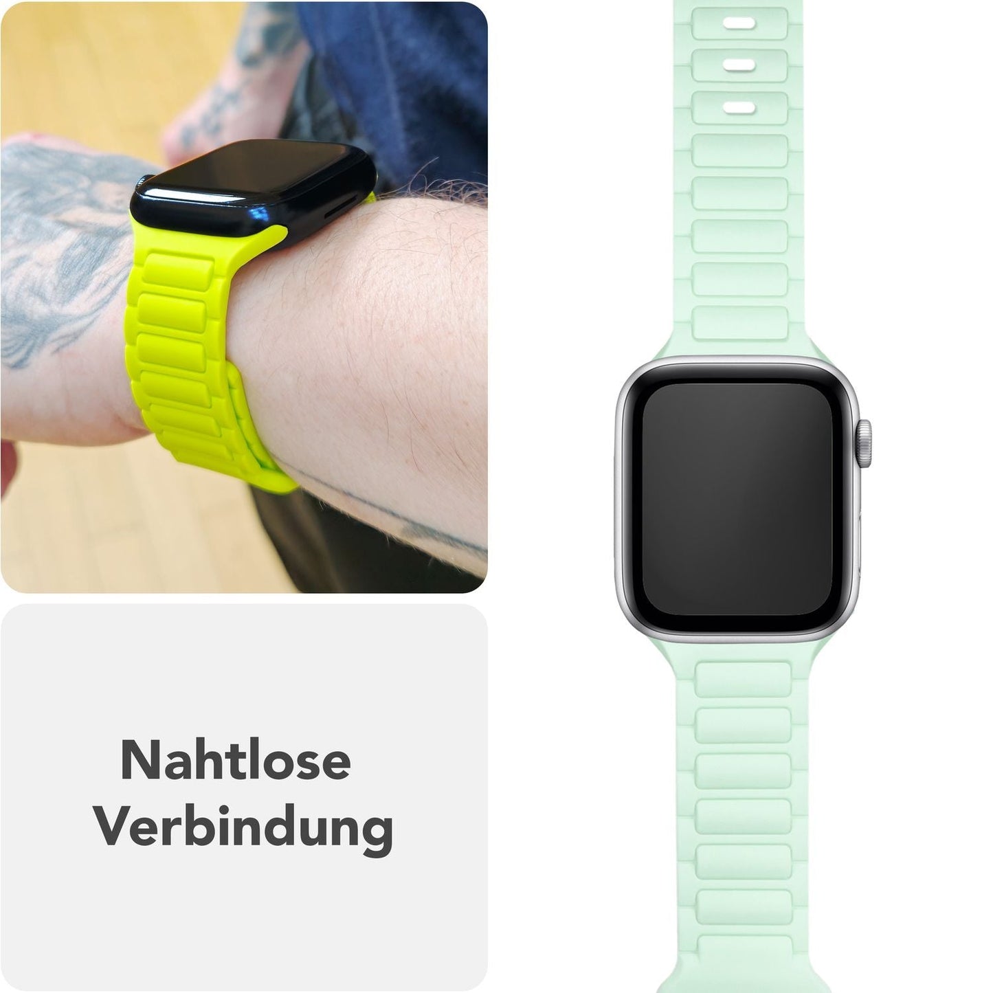 NALIA Pulse armband fyrir Apple Watch Series SE/10/9/8/7/6/5/4/3/2/1, kassastærð 38/40/41/42 mm, þrívíddar áferðar sílikon sportband með smellulás