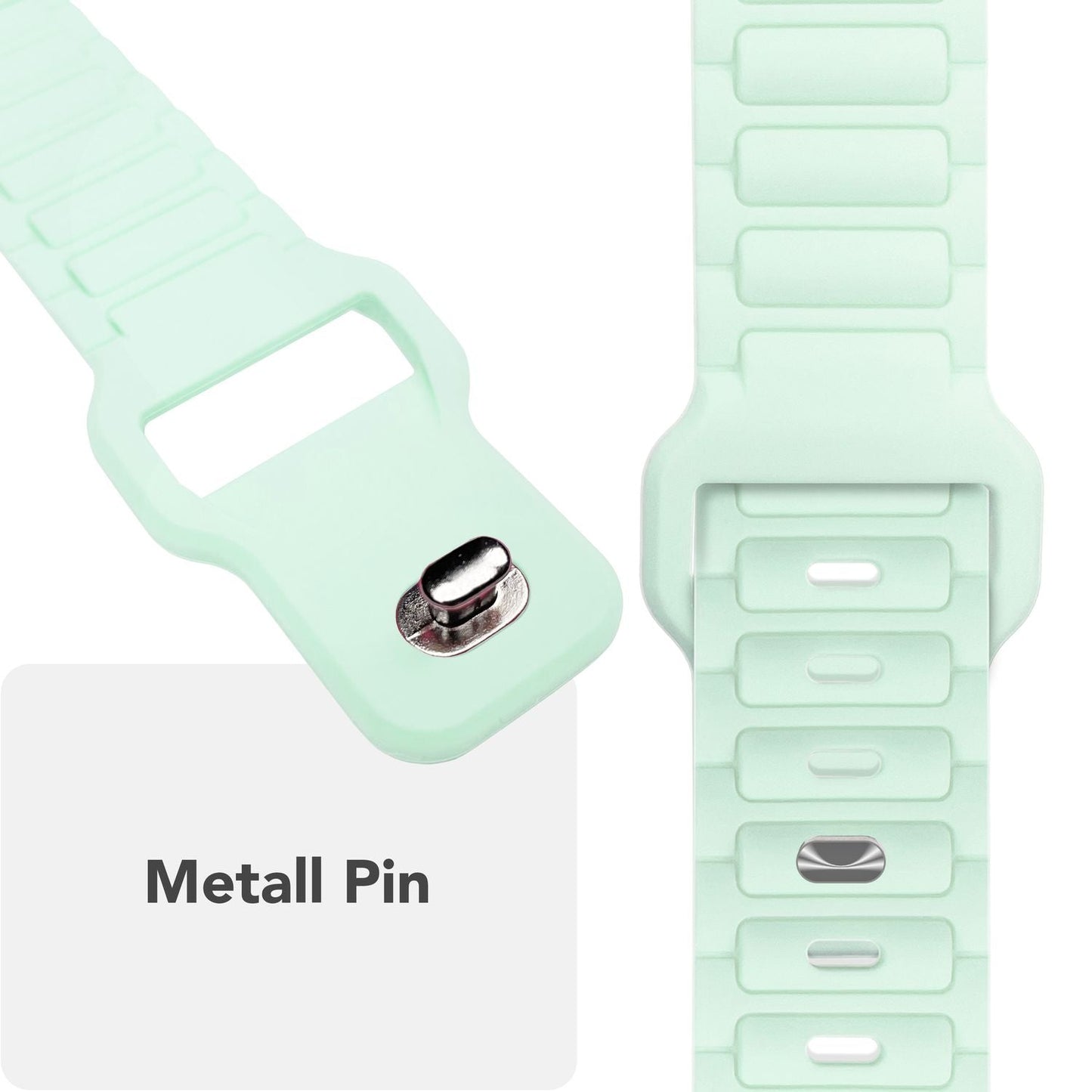 NALIA Pulse armband fyrir Apple Watch Series SE/10/9/8/7/6/5/4/3/2/1, kassastærð 38/40/41/42 mm, þrívíddar áferðar sílikon sportband með smellulás