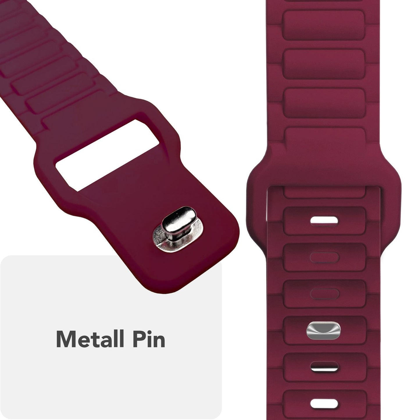 NALIA Pulse armband fyrir Apple Watch Series SE/10/9/8/7/6/5/4/3/2/1, kassastærð 38/40/41/42 mm, þrívíddar áferðar sílikon sportband með smellulás