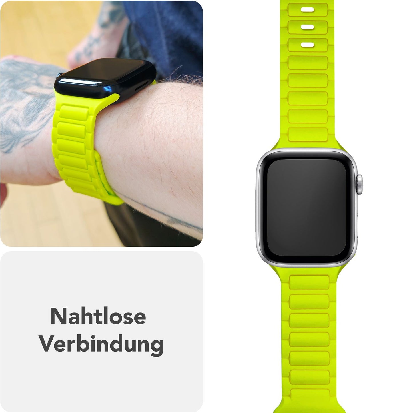 NALIA Pulse armband fyrir Apple Watch Series SE/10/9/8/7/6/5/4/3/2/1, kassastærð 38/40/41/42 mm, þrívíddar áferðar sílikon sportband með smellulás