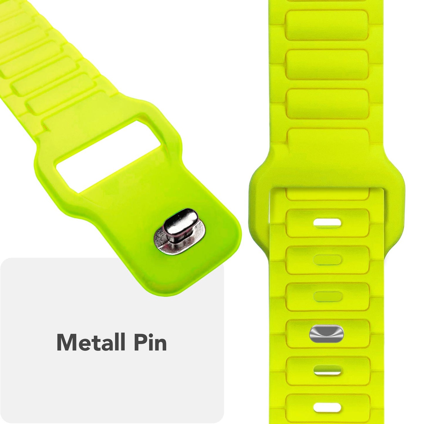 NALIA Pulse armband fyrir Apple Watch Series SE/10/9/8/7/6/5/4/3/2/1, kassastærð 38/40/41/42 mm, þrívíddar áferðar sílikon sportband með smellulás