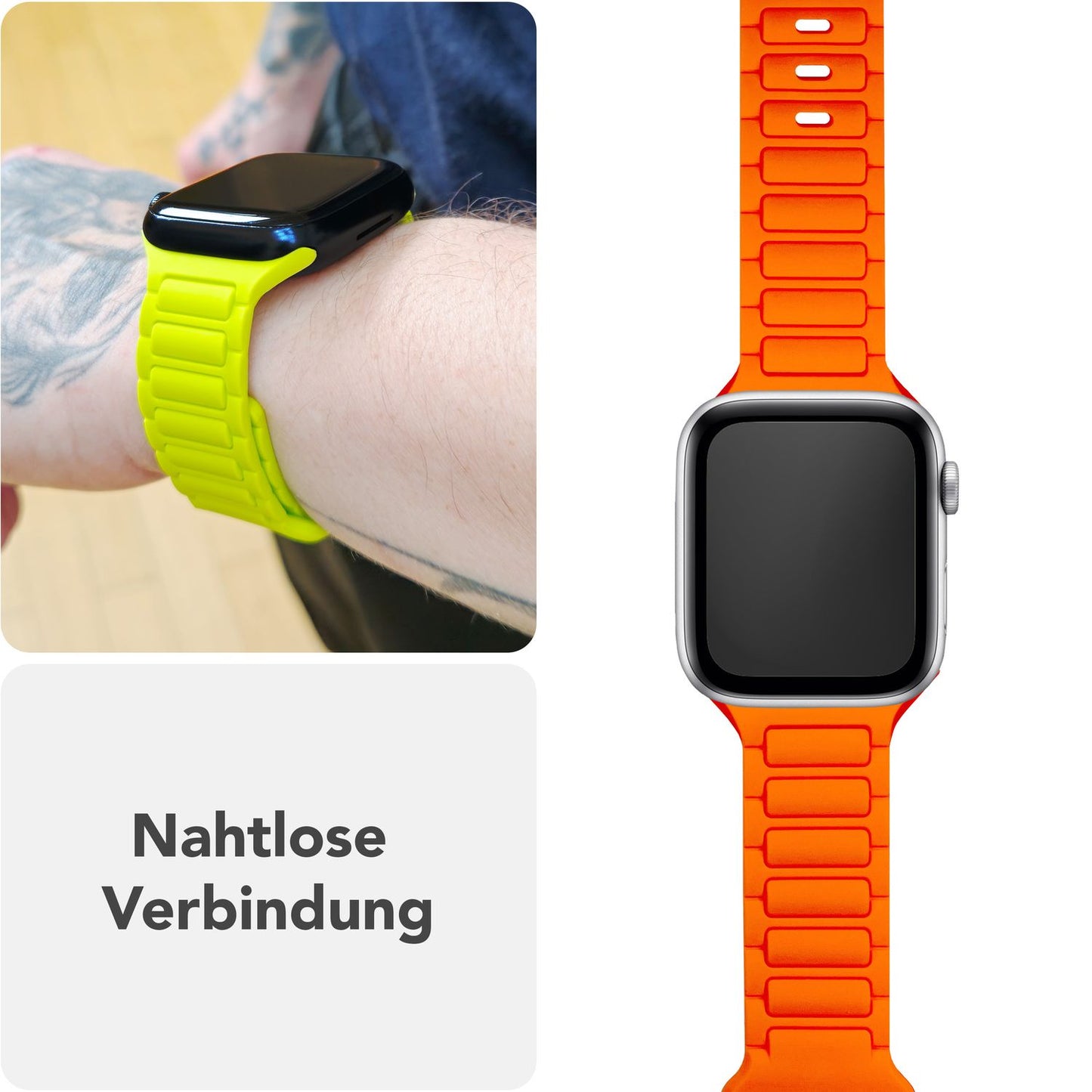 NALIA Pulse armband fyrir Apple Watch Series SE/10/9/8/7/6/5/4/3/2/1, kassastærð 38/40/41/42 mm, þrívíddar áferðar sílikon sportband með smellulás