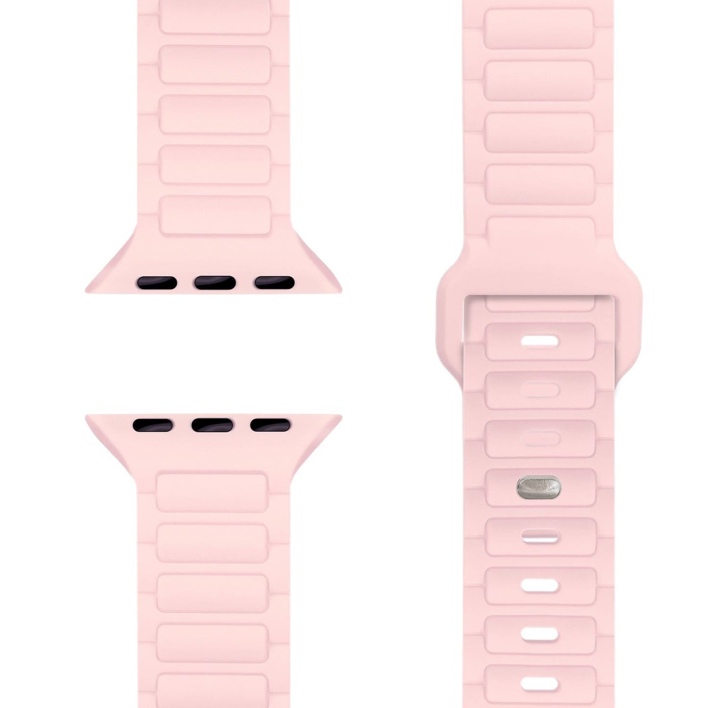 NALIA Pulse armband fyrir Apple Watch Series SE/10/9/8/7/6/5/4/3/2/1, kassastærð 38/40/41/42 mm, þrívíddar áferðar sílikon sportband með smellulás