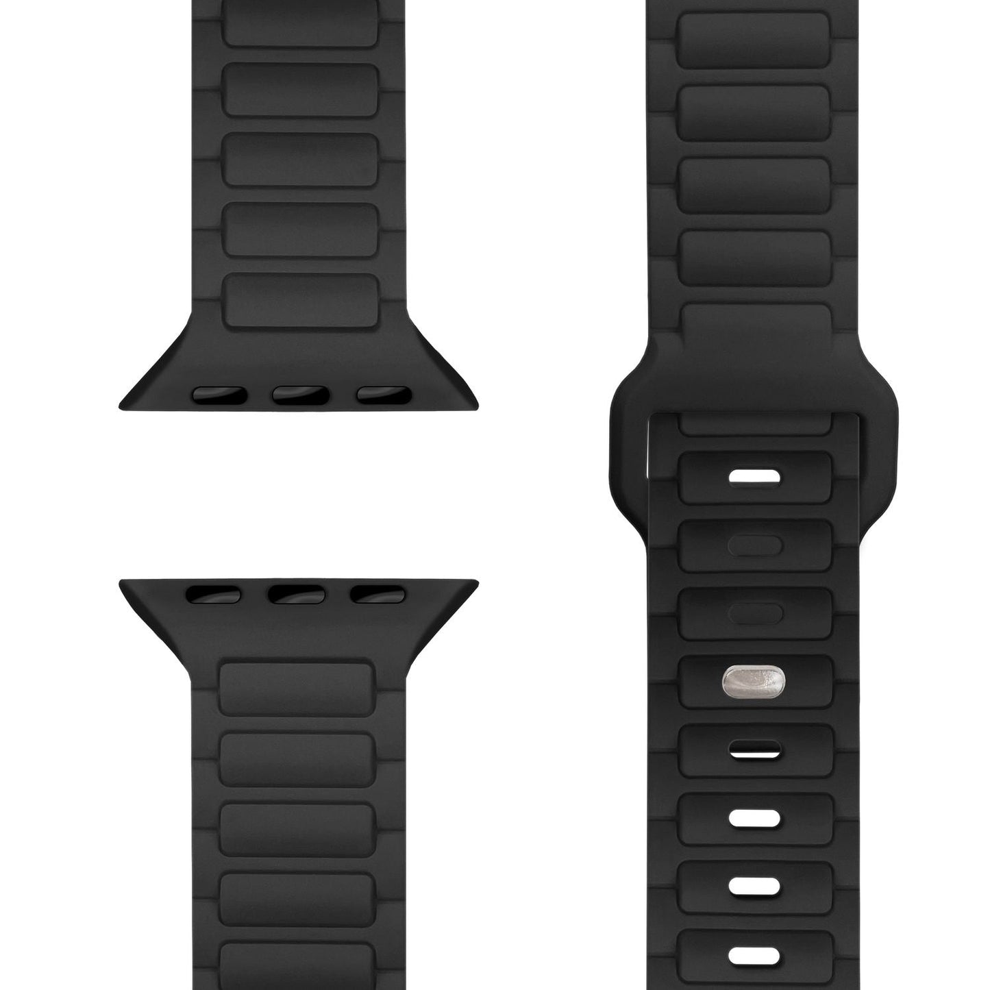 NALIA Pulse armband fyrir Apple Watch Series SE/10/9/8/7/6/5/4/3/2/1, kassastærð 38/40/41/42 mm, þrívíddar áferðar sílikon sportband með smellulás