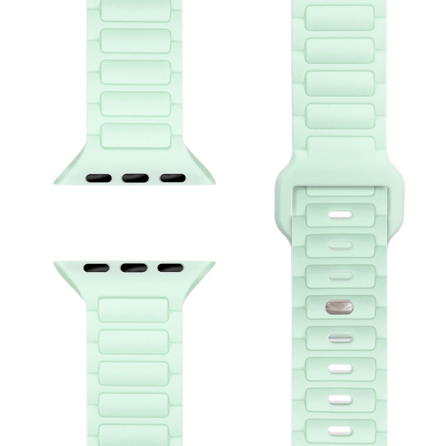 NALIA Pulse Armband für Apple Watch Series Ultra/SE/10/9/8/7/6/5/4/3/2/1, Gehäusegröße 42/44/45/46/49mm, 3D Textur Silikon Sportarmband mit Steck-Pin Verschluss