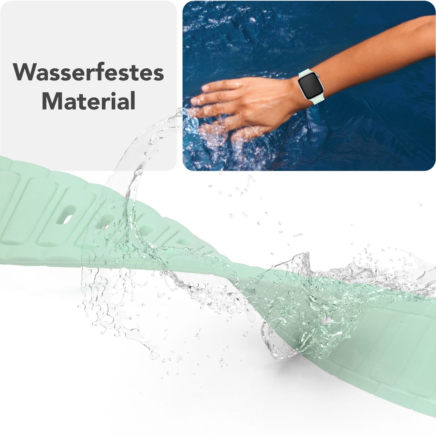 NALIA Pulse Armband für Apple Watch Series Ultra/SE/10/9/8/7/6/5/4/3/2/1, Gehäusegröße 42/44/45/46/49mm, 3D Textur Silikon Sportarmband mit Steck-Pin Verschluss