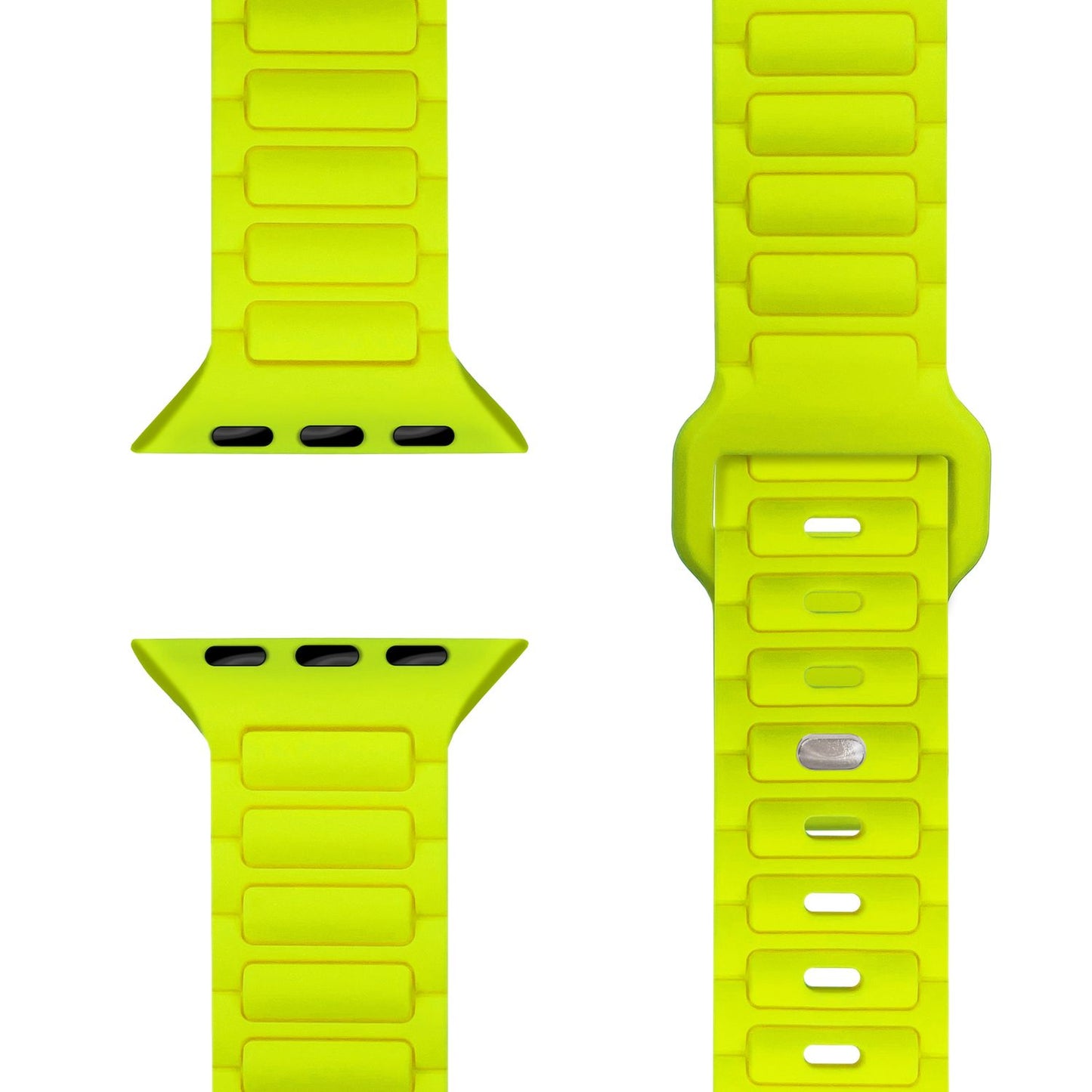 NALIA Pulse Armband für Apple Watch Series Ultra/SE/10/9/8/7/6/5/4/3/2/1, Gehäusegröße 42/44/45/46/49mm, 3D Textur Silikon Sportarmband mit Steck-Pin Verschluss