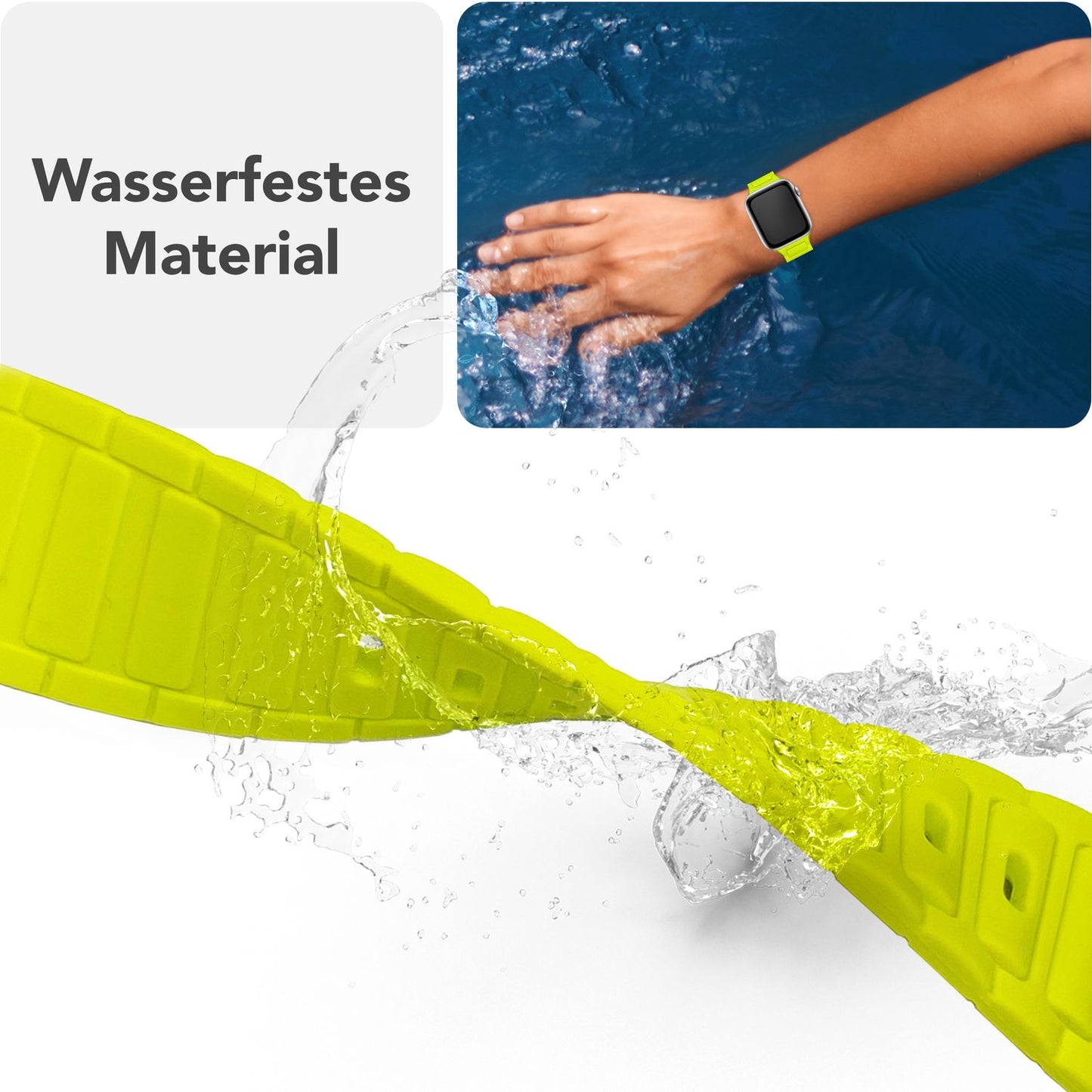 NALIA Pulse Armband für Apple Watch Series Ultra/SE/10/9/8/7/6/5/4/3/2/1, Gehäusegröße 42/44/45/46/49mm, 3D Textur Silikon Sportarmband mit Steck-Pin Verschluss