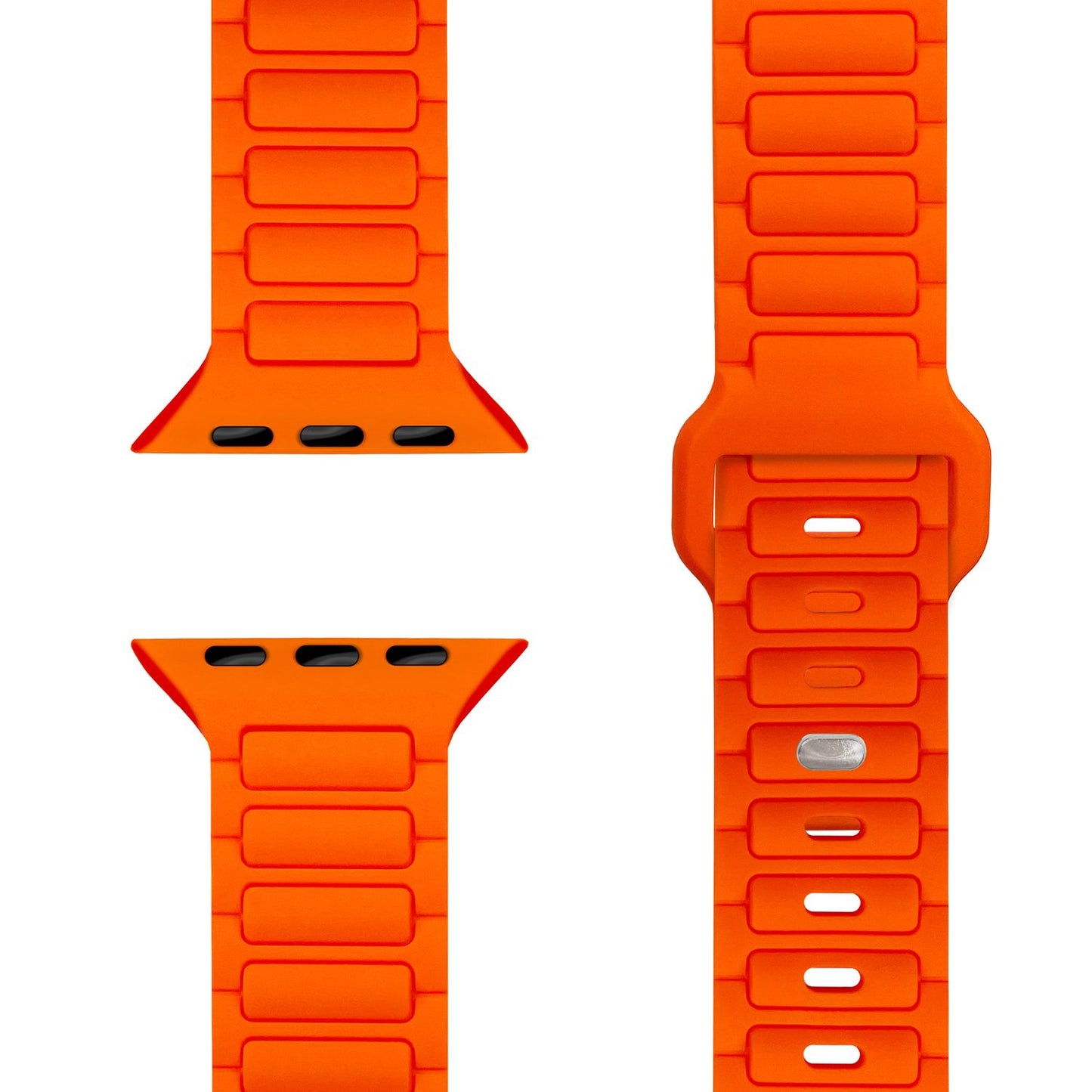 NALIA Pulse Armband für Apple Watch Series Ultra/SE/10/9/8/7/6/5/4/3/2/1, Gehäusegröße 42/44/45/46/49mm, 3D Textur Silikon Sportarmband mit Steck-Pin Verschluss