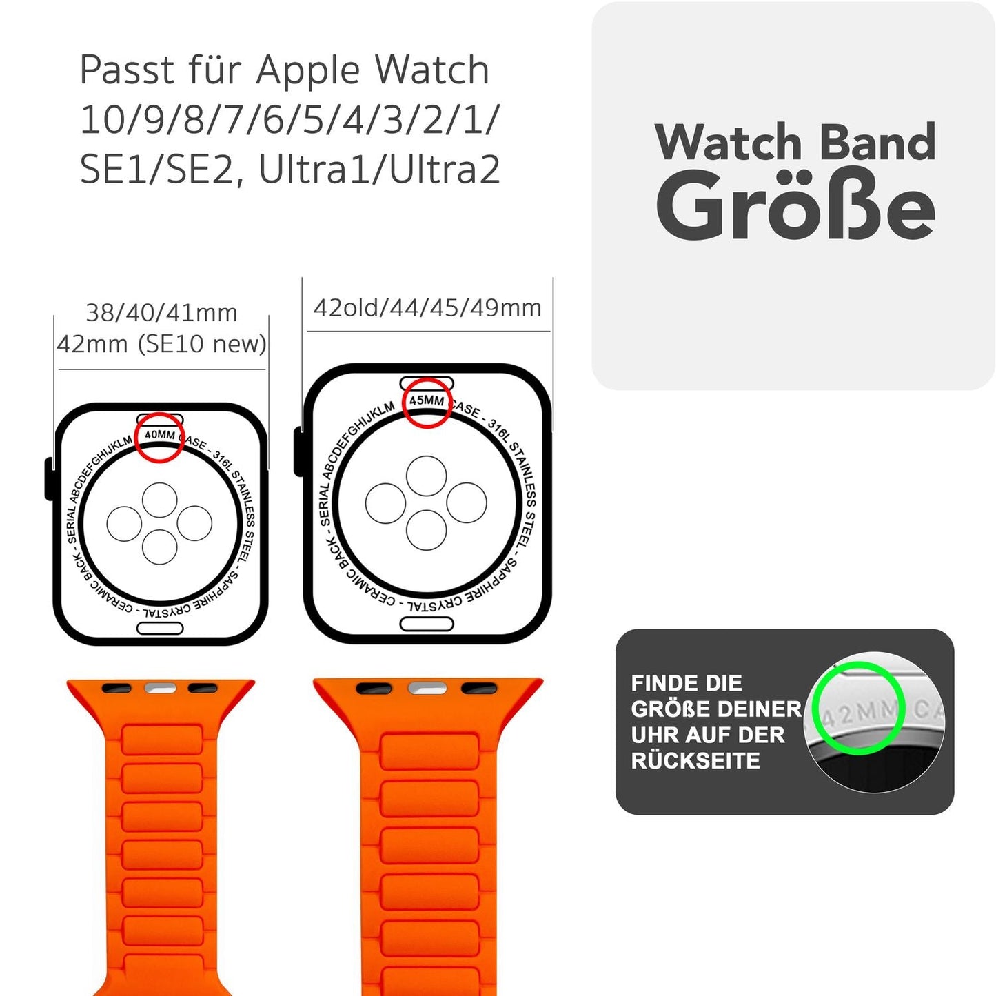 NALIA Pulse Armband für Apple Watch Series Ultra/SE/10/9/8/7/6/5/4/3/2/1, Gehäusegröße 42/44/45/46/49mm, 3D Textur Silikon Sportarmband mit Steck-Pin Verschluss