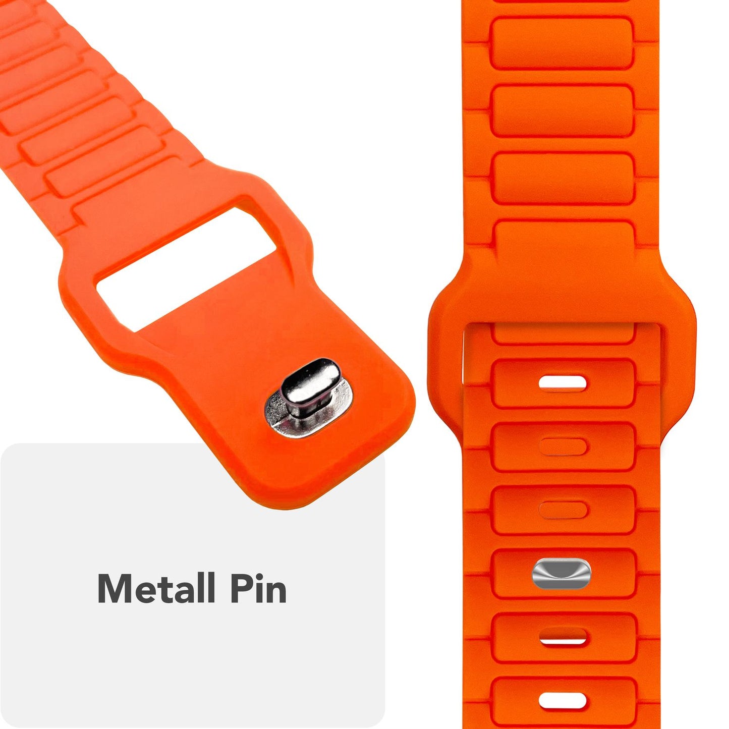 NALIA Pulse Armband für Apple Watch Series Ultra/SE/10/9/8/7/6/5/4/3/2/1, Gehäusegröße 42/44/45/46/49mm, 3D Textur Silikon Sportarmband mit Steck-Pin Verschluss