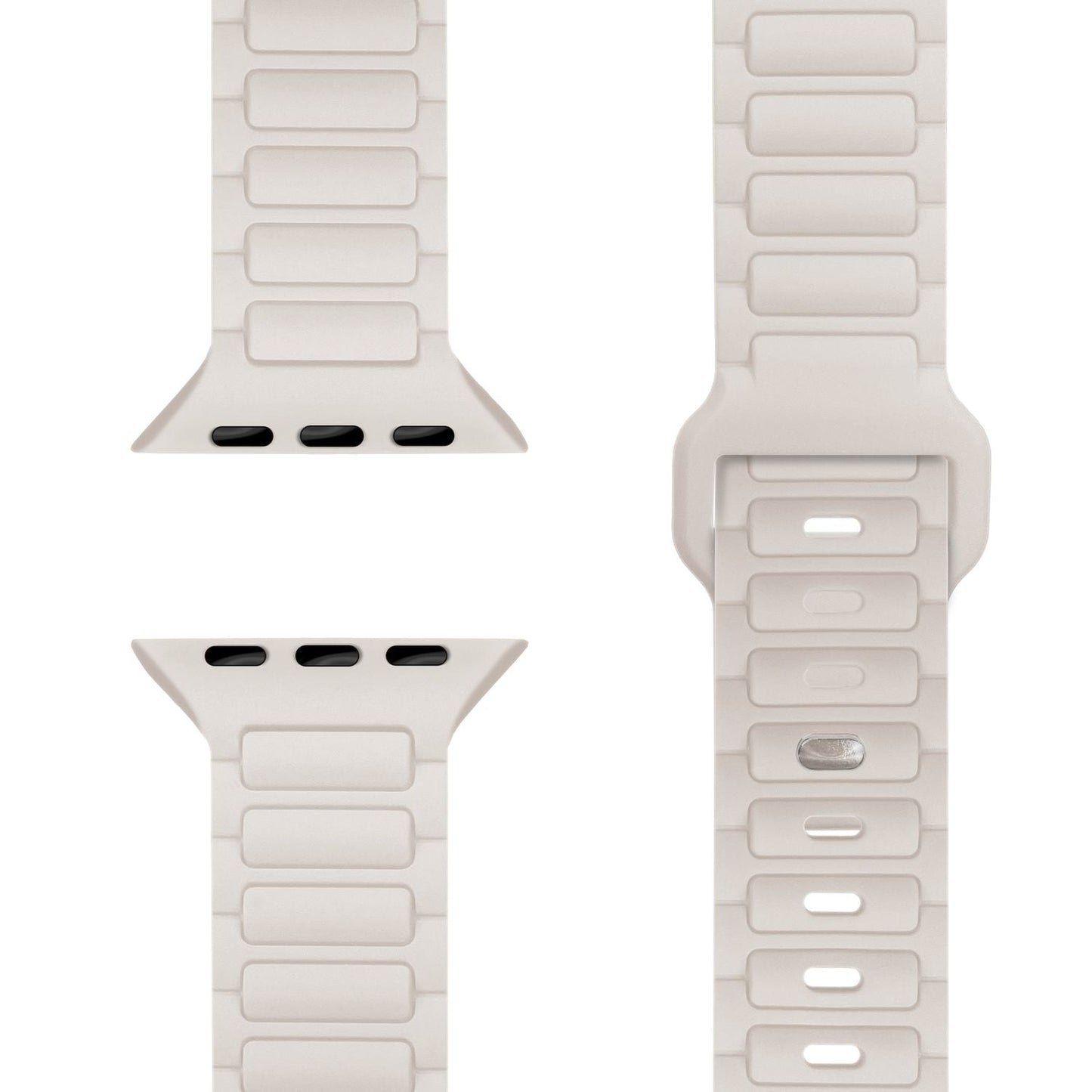 NALIA Pulse Armband für Apple Watch Series Ultra/SE/10/9/8/7/6/5/4/3/2/1, Gehäusegröße 42/44/45/46/49mm, 3D Textur Silikon Sportarmband mit Steck-Pin Verschluss