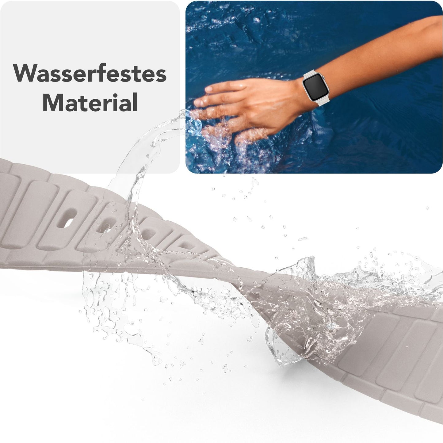 NALIA Pulse Armband für Apple Watch Series Ultra/SE/10/9/8/7/6/5/4/3/2/1, Gehäusegröße 42/44/45/46/49mm, 3D Textur Silikon Sportarmband mit Steck-Pin Verschluss