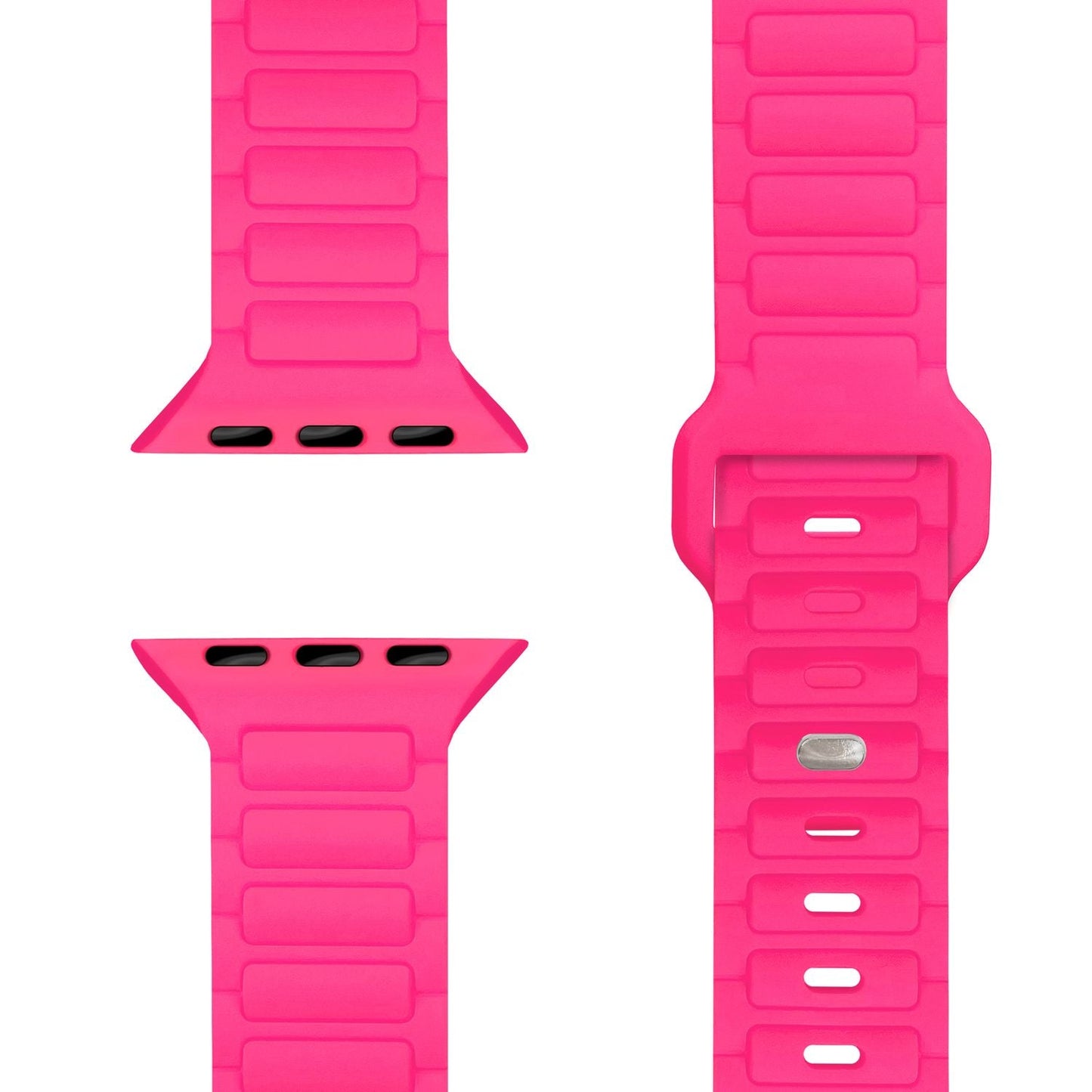 NALIA Pulse Armband für Apple Watch Series Ultra/SE/10/9/8/7/6/5/4/3/2/1, Gehäusegröße 42/44/45/46/49mm, 3D Textur Silikon Sportarmband mit Steck-Pin Verschluss