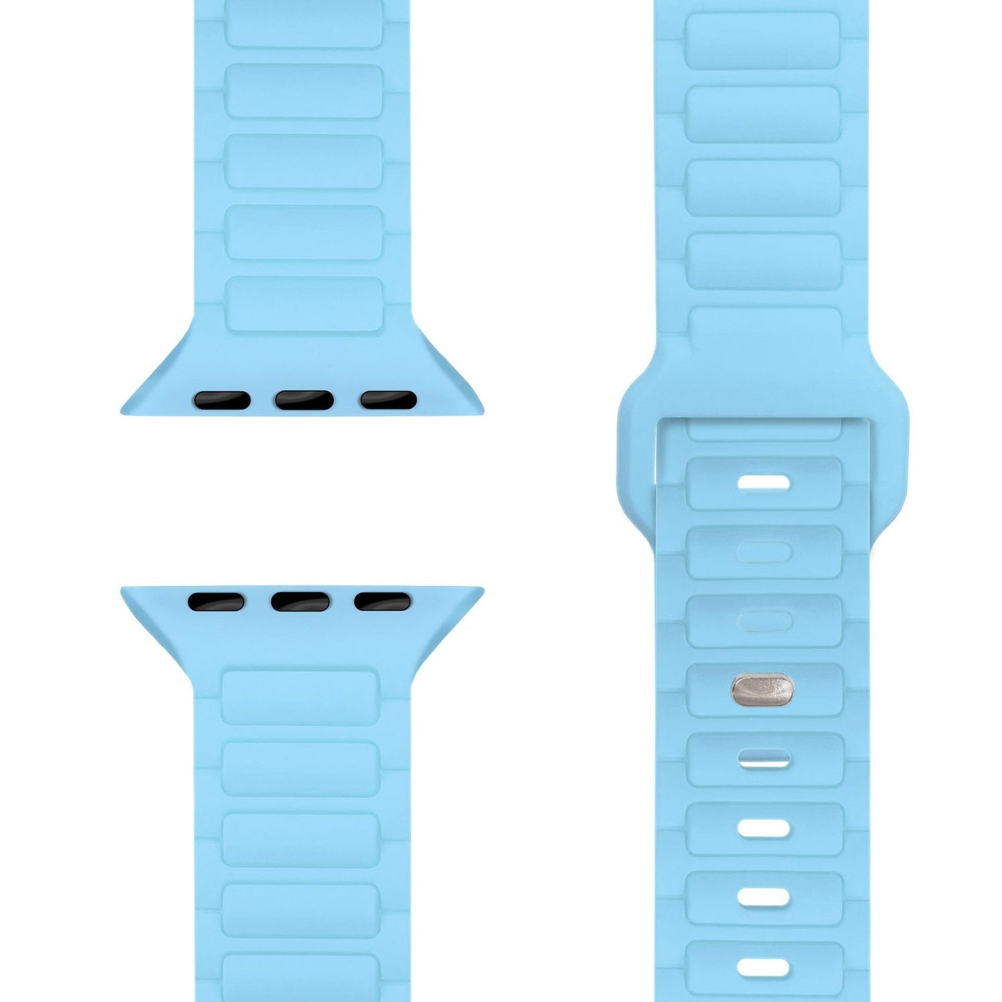 NALIA Pulse Armband für Apple Watch Series Ultra/SE/10/9/8/7/6/5/4/3/2/1, Gehäusegröße 42/44/45/46/49mm, 3D Textur Silikon Sportarmband mit Steck-Pin Verschluss