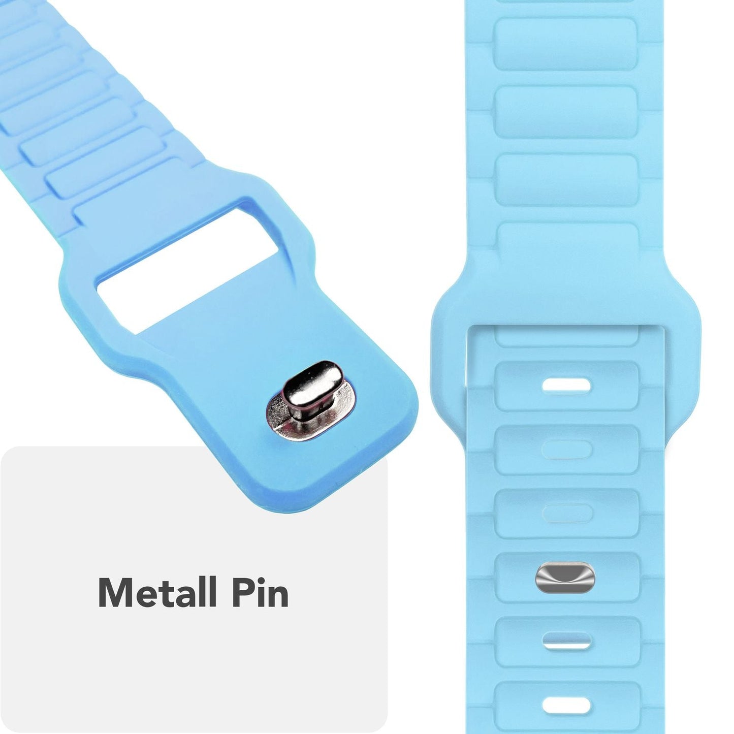 NALIA Pulse Armband für Apple Watch Series Ultra/SE/10/9/8/7/6/5/4/3/2/1, Gehäusegröße 42/44/45/46/49mm, 3D Textur Silikon Sportarmband mit Steck-Pin Verschluss