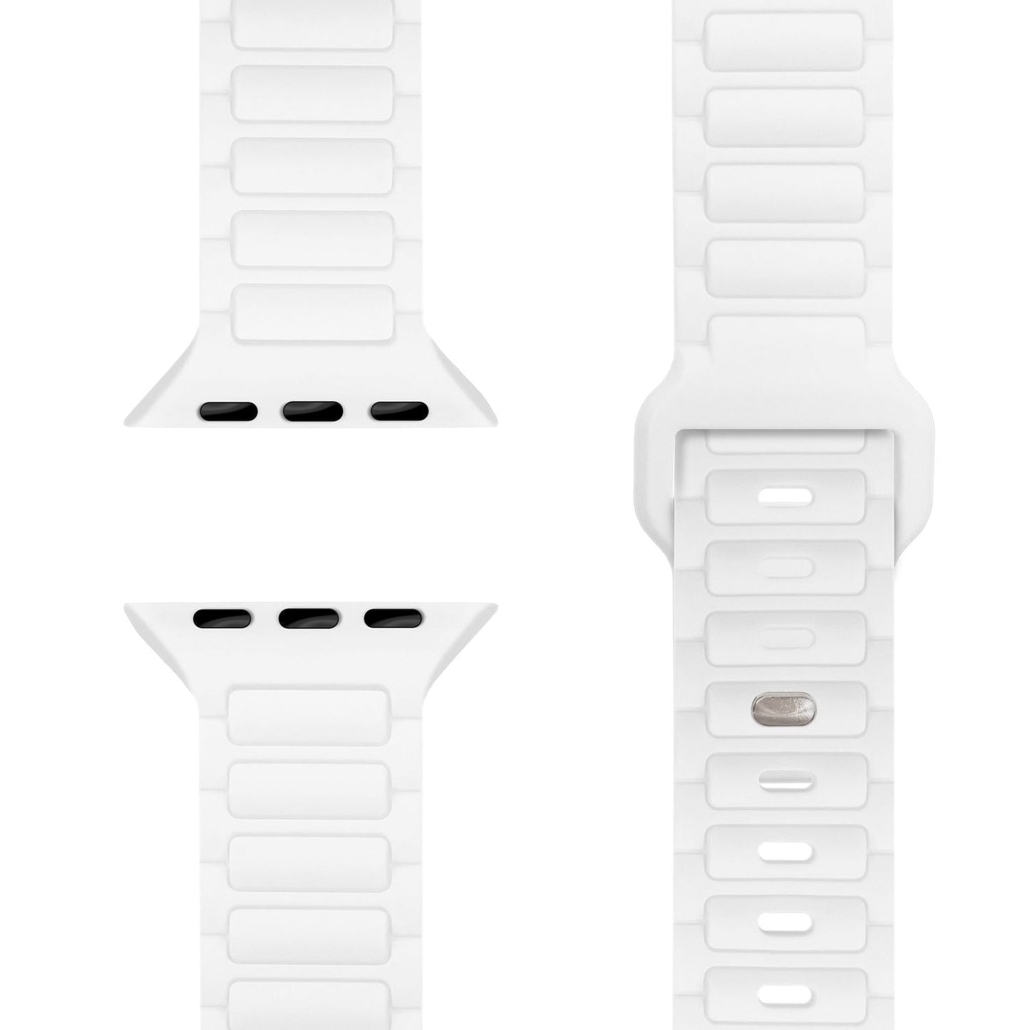NALIA Pulse Armband für Apple Watch Series Ultra/SE/10/9/8/7/6/5/4/3/2/1, Gehäusegröße 42/44/45/46/49mm, 3D Textur Silikon Sportarmband mit Steck-Pin Verschluss