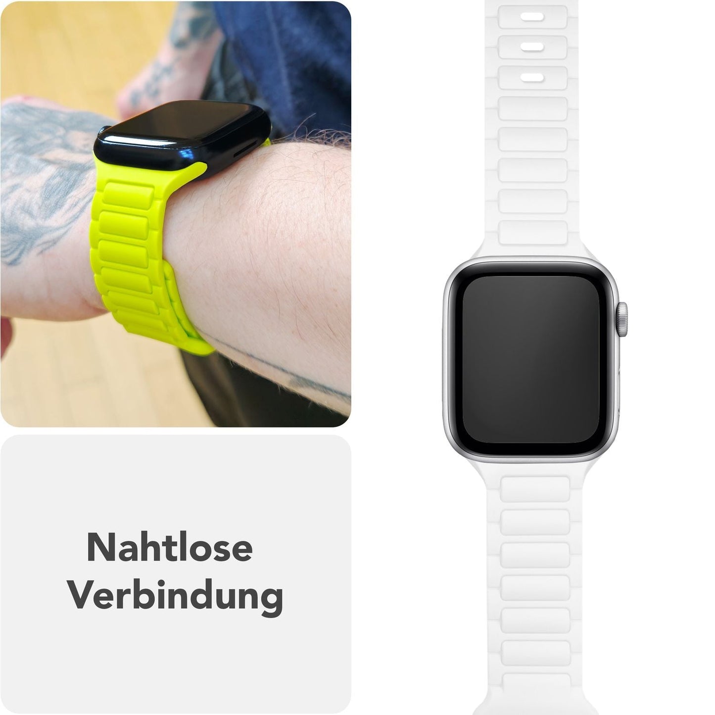 NALIA Pulse Armband für Apple Watch Series Ultra/SE/10/9/8/7/6/5/4/3/2/1, Gehäusegröße 42/44/45/46/49mm, 3D Textur Silikon Sportarmband mit Steck-Pin Verschluss