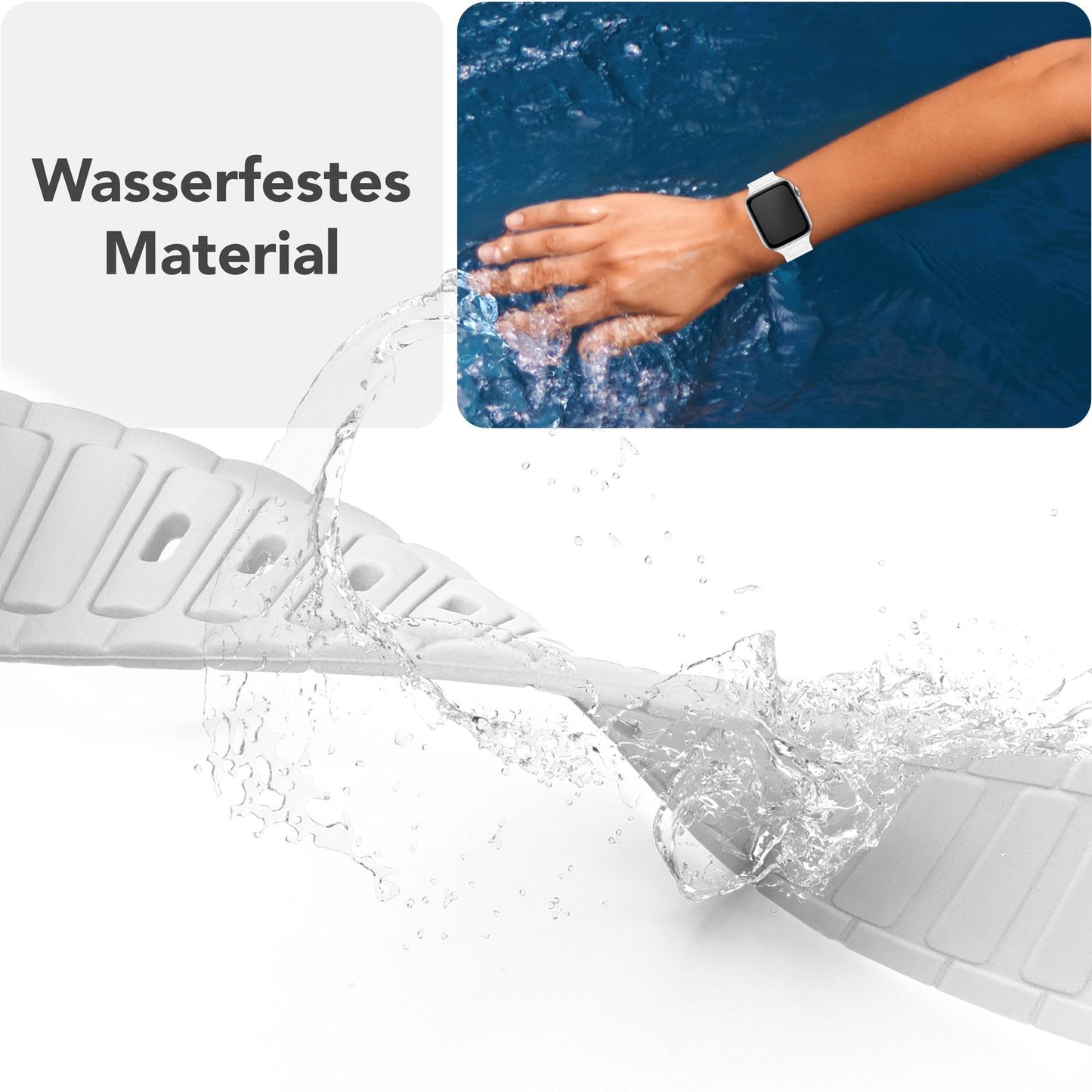 NALIA Pulse Armband für Apple Watch Series Ultra/SE/10/9/8/7/6/5/4/3/2/1, Gehäusegröße 42/44/45/46/49mm, 3D Textur Silikon Sportarmband mit Steck-Pin Verschluss