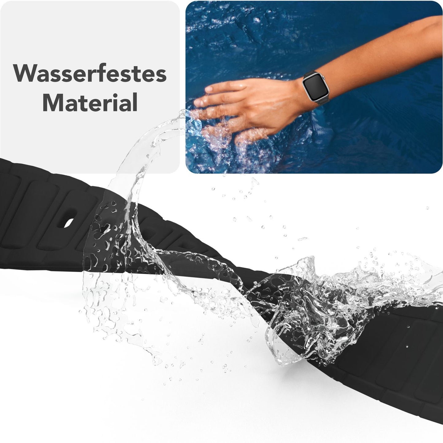 NALIA Pulse Armband für Apple Watch Series Ultra/SE/10/9/8/7/6/5/4/3/2/1, Gehäusegröße 42/44/45/46/49mm, 3D Textur Silikon Sportarmband mit Steck-Pin Verschluss
