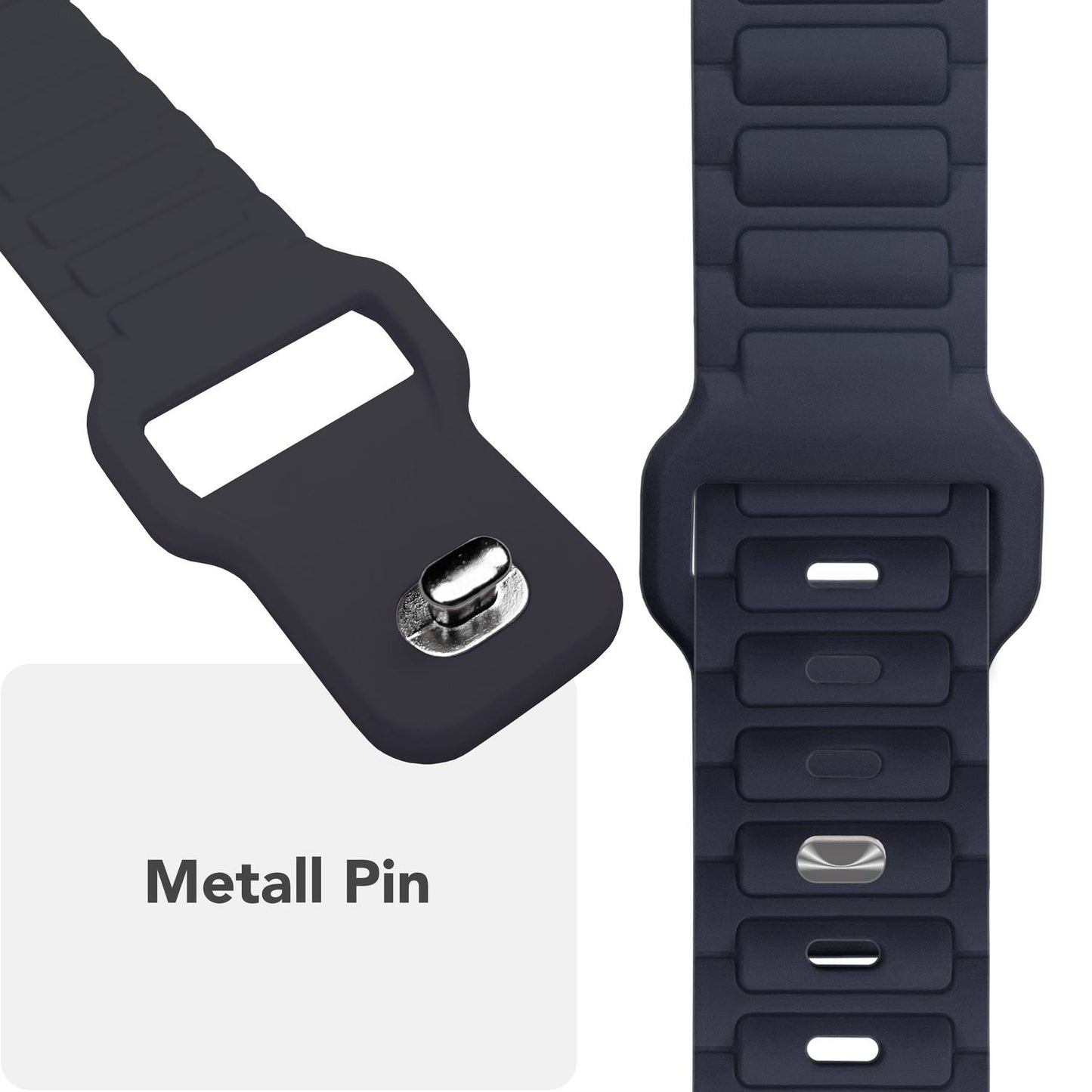 NALIA Pulse Armband für Apple Watch Series Ultra/SE/10/9/8/7/6/5/4/3/2/1, Gehäusegröße 42/44/45/46/49mm, 3D Textur Silikon Sportarmband mit Steck-Pin Verschluss