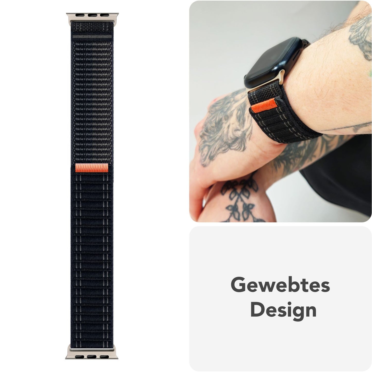 NALIA Evolv Watch Band for Apple Watch SE/10/9/8/7/6/5/4/3/2/1, Case Size 38/40/41/42mm, Woven Fabric Elastic Nylon Watch Band with Velcro Closure