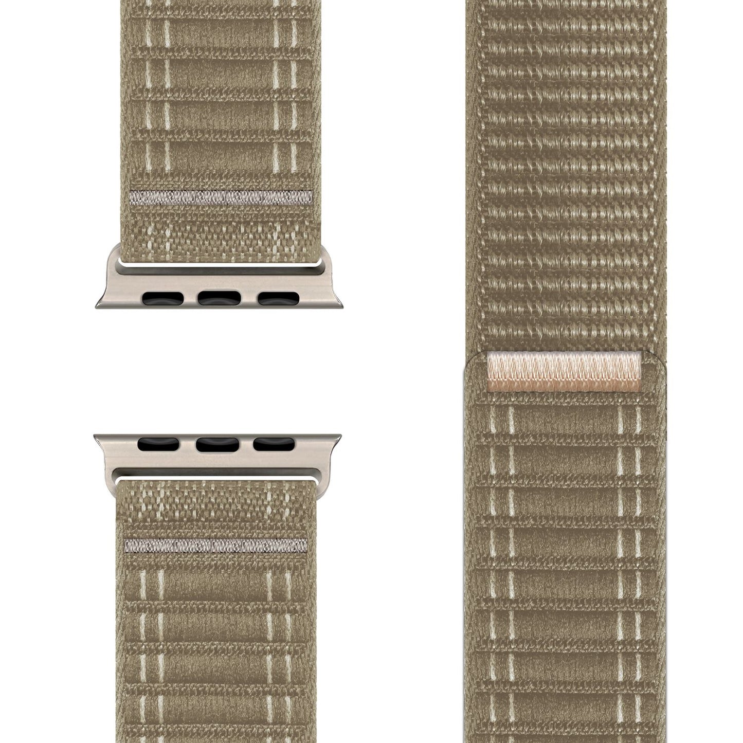 NALIA Evolv Watch Band for Apple Watch SE/10/9/8/7/6/5/4/3/2/1, Case Size 38/40/41/42mm, Woven Fabric Elastic Nylon Watch Band with Velcro Closure