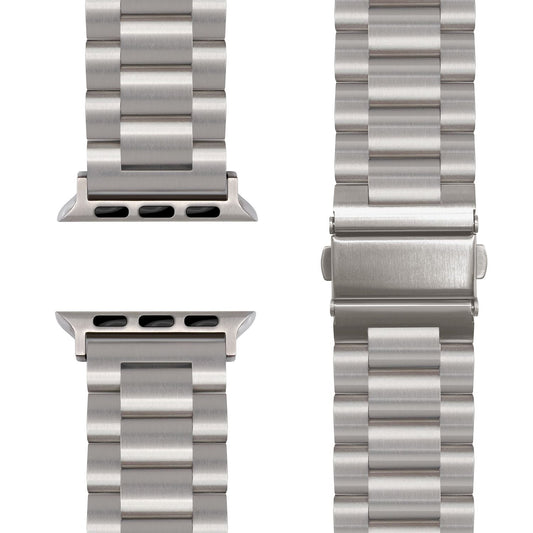 NALIA Mova ól fyrir Apple Watch Ultra/SE/10/9/8/7/6/5/4/3/2/1, kassastærð 42/44/45/46/49 mm, varaól úr ryðfríu stáli með tvöfaldri fellingarlás, ryðfrítt málmur