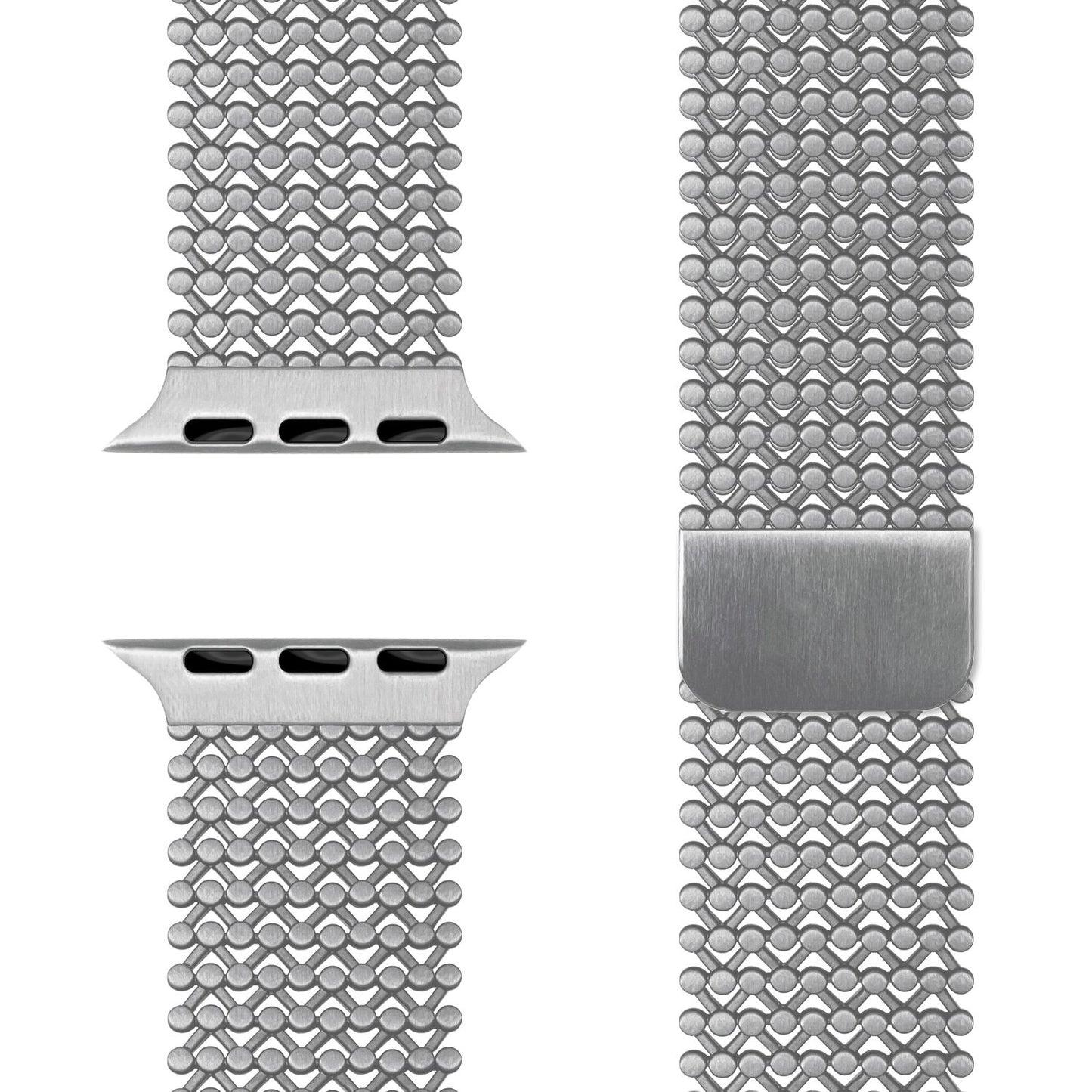 NALIA Alvia Mesh Loop Band for Apple Watch Ultra/SE/10/9/8/7/6/5/4/3/2/1, Case Size 42/44/45/46/49mm, Breathable Magnetic Stainless Steel Replacement Band