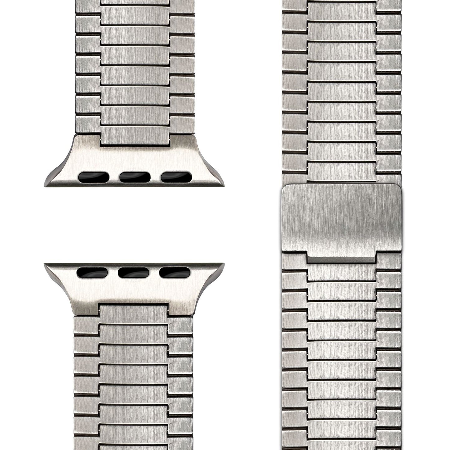 NALIA Chronos Stainless Steel Band for Apple Watch SE/10/9/8/7/6/5/4/3/2/1, Case Size 38/40/41/42mm, Magnetic Metal Loop Replacement Band