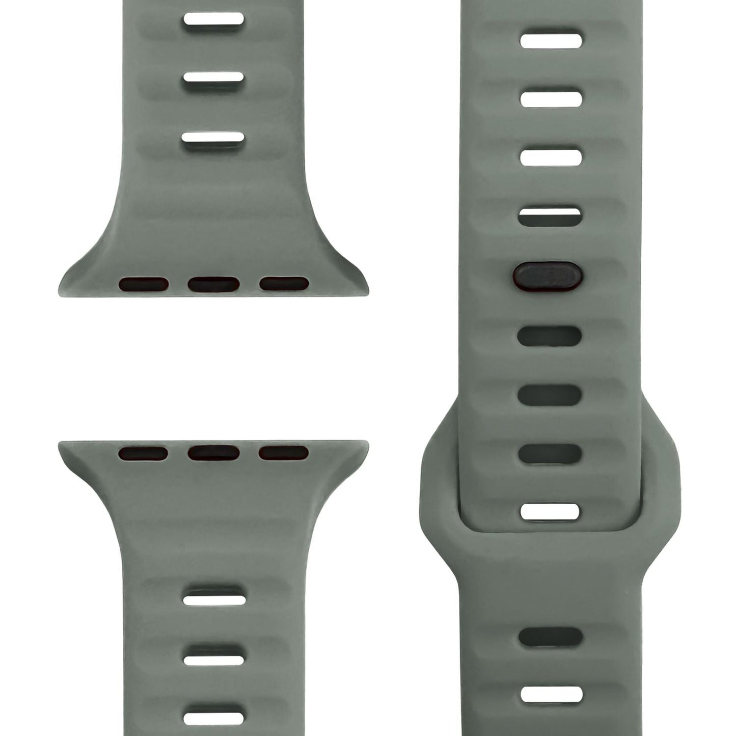 NALIA Motion Band fyrir Apple Watch SE/10/9/8/7/6/5/4/3/2/1, kassastærð 38/40/41/42 mm, mjúkt sílikon sportband með smellulás