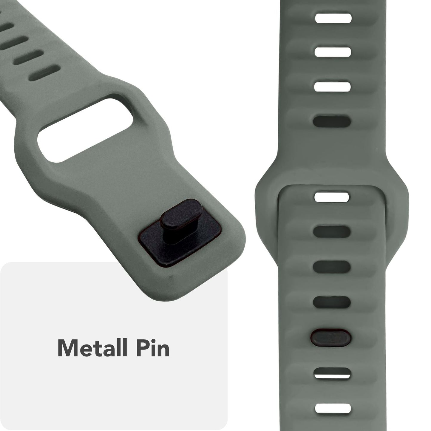 NALIA Motion Band fyrir Apple Watch SE/10/9/8/7/6/5/4/3/2/1, kassastærð 38/40/41/42 mm, mjúkt sílikon sportband með smellulás