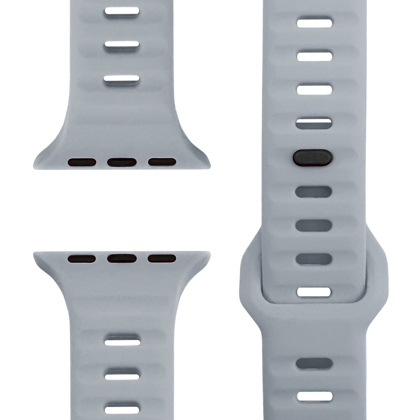 NALIA Motion Band fyrir Apple Watch SE/10/9/8/7/6/5/4/3/2/1, kassastærð 38/40/41/42 mm, mjúkt sílikon sportband með smellulás