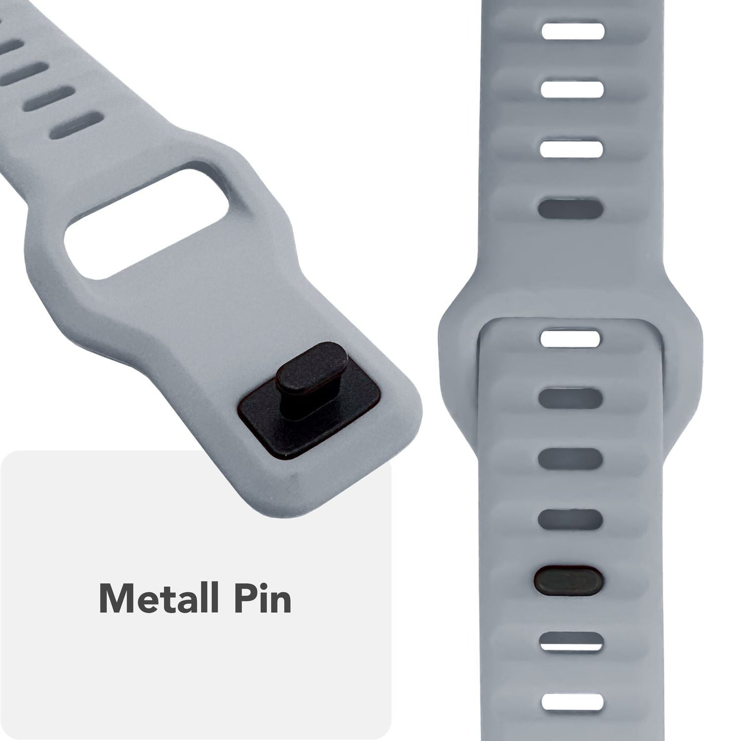 NALIA Motion Band fyrir Apple Watch SE/10/9/8/7/6/5/4/3/2/1, kassastærð 38/40/41/42 mm, mjúkt sílikon sportband með smellulás