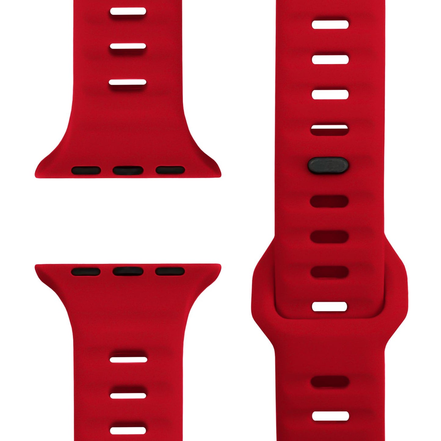 NALIA Motion Band fyrir Apple Watch SE/10/9/8/7/6/5/4/3/2/1, kassastærð 38/40/41/42 mm, mjúkt sílikon sportband með smellulás